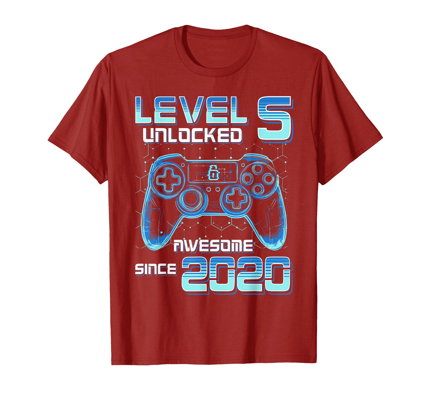 Level 5 Unlocked Video Game Party 6th Birthday Gamer Boys T-Shirt