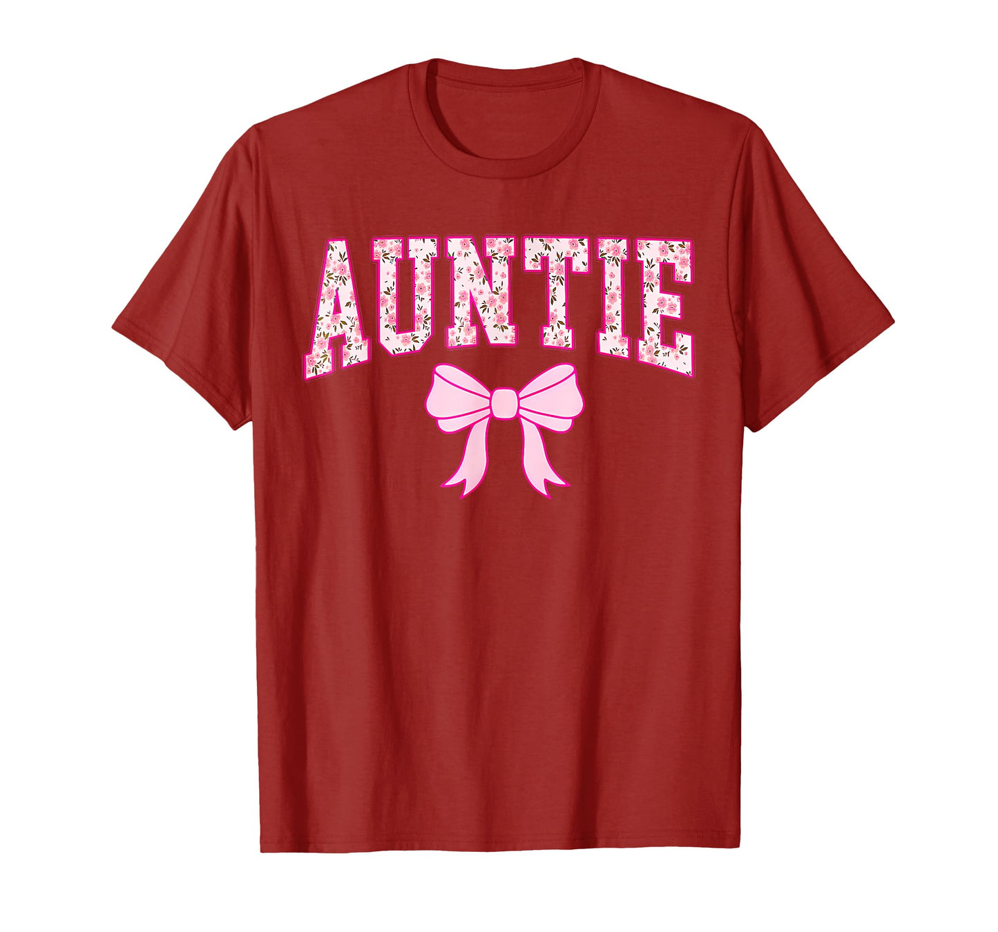 Auntie Coquette Bow Pink Aesthetic Mother's Day Aunt T-Shirt