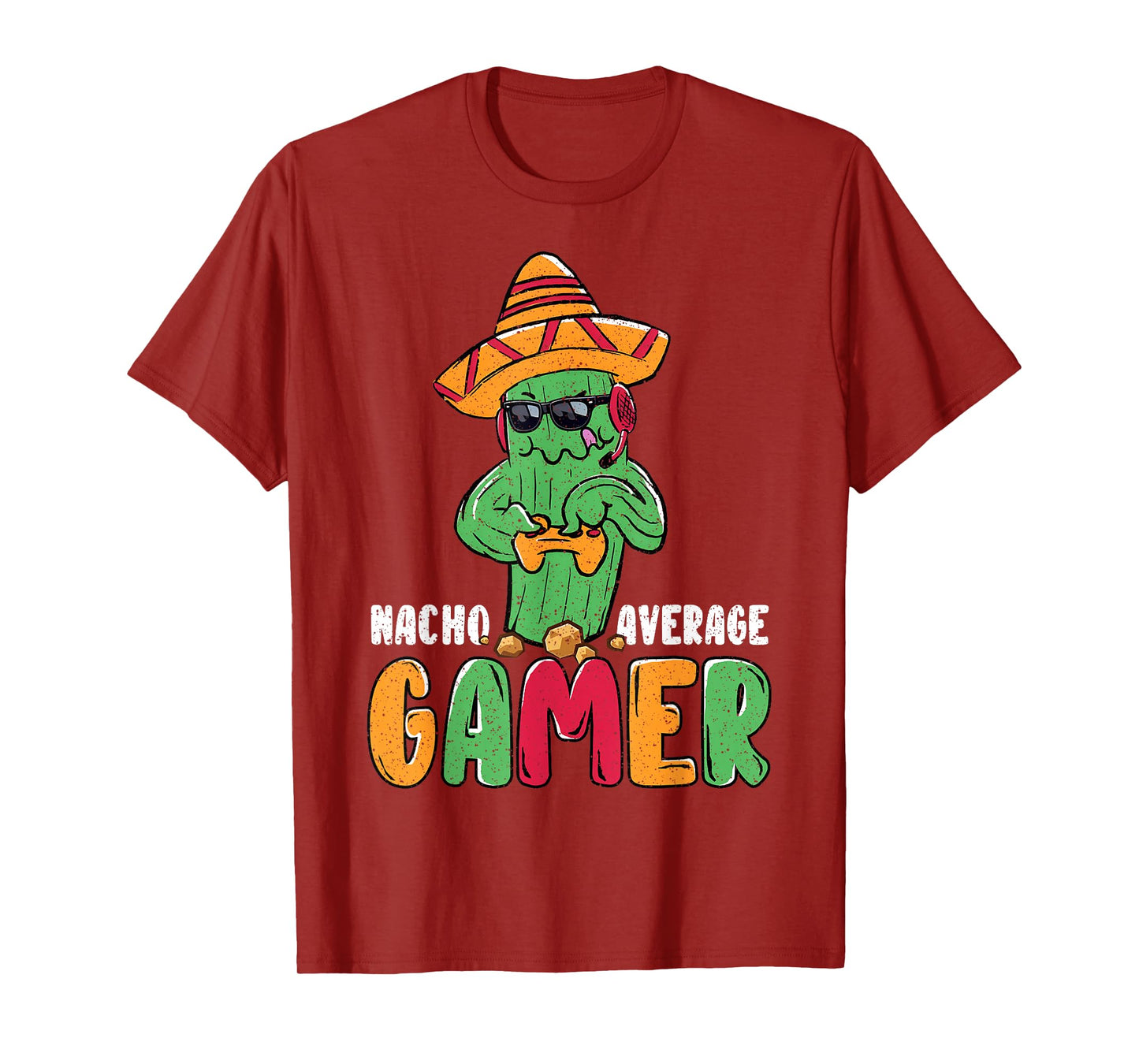 Nacho Average Gamer Funny Gaming Pun Cactus T-Shirt