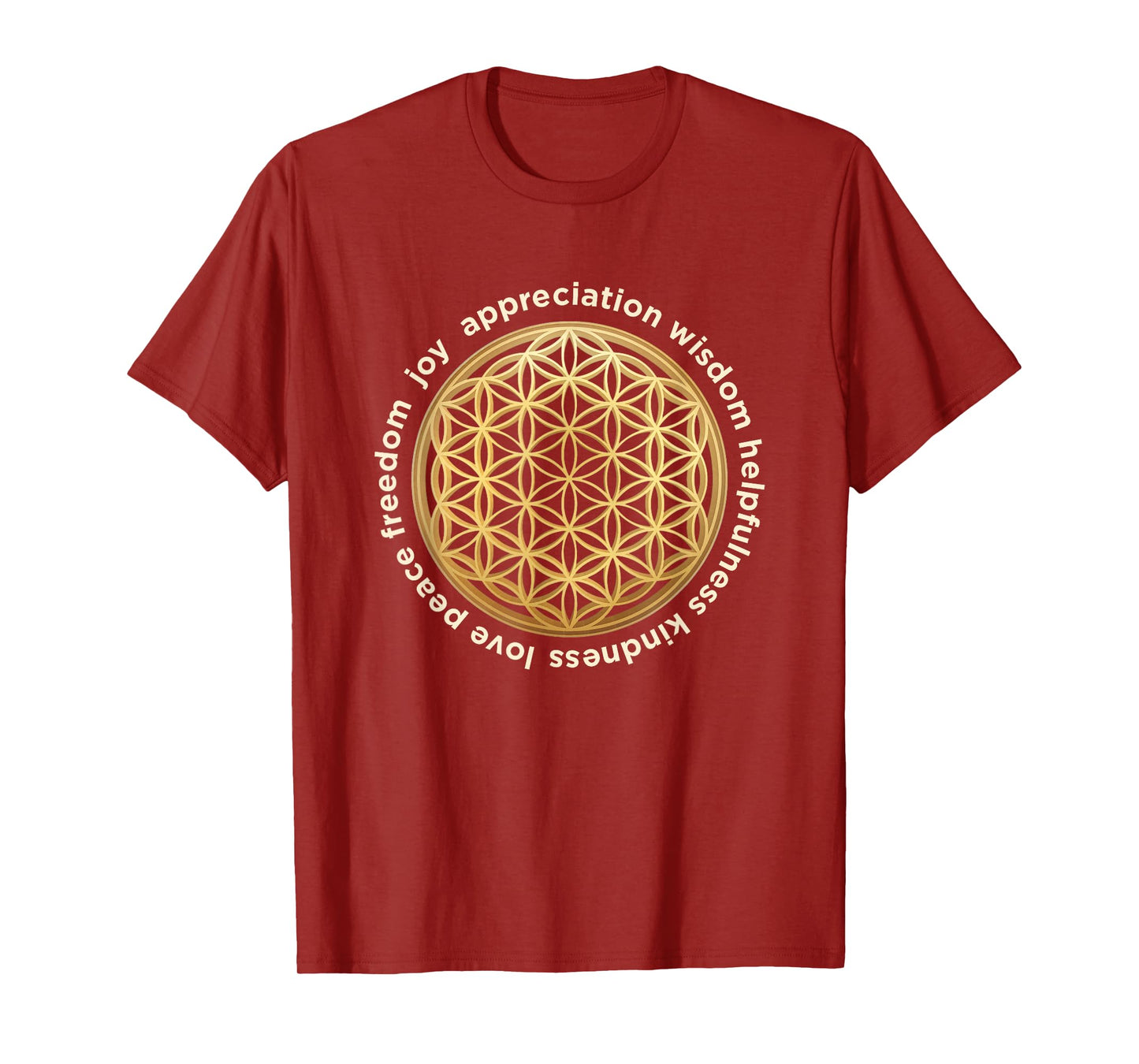 Spiritual Flower of Life Sacred Geometry Esoteric Yoga T-Shirt