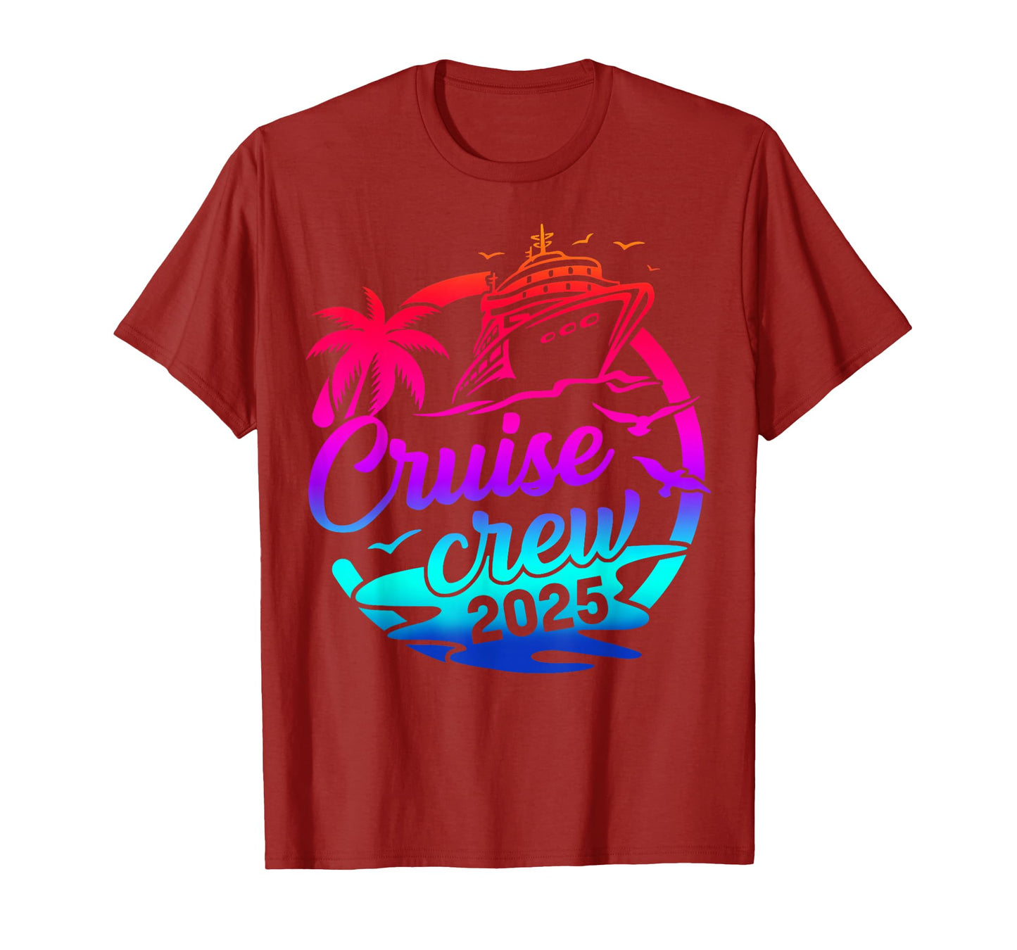 Cruise Crew 2025 Summer Vacation Trip Funny Matching Group T-Shirt