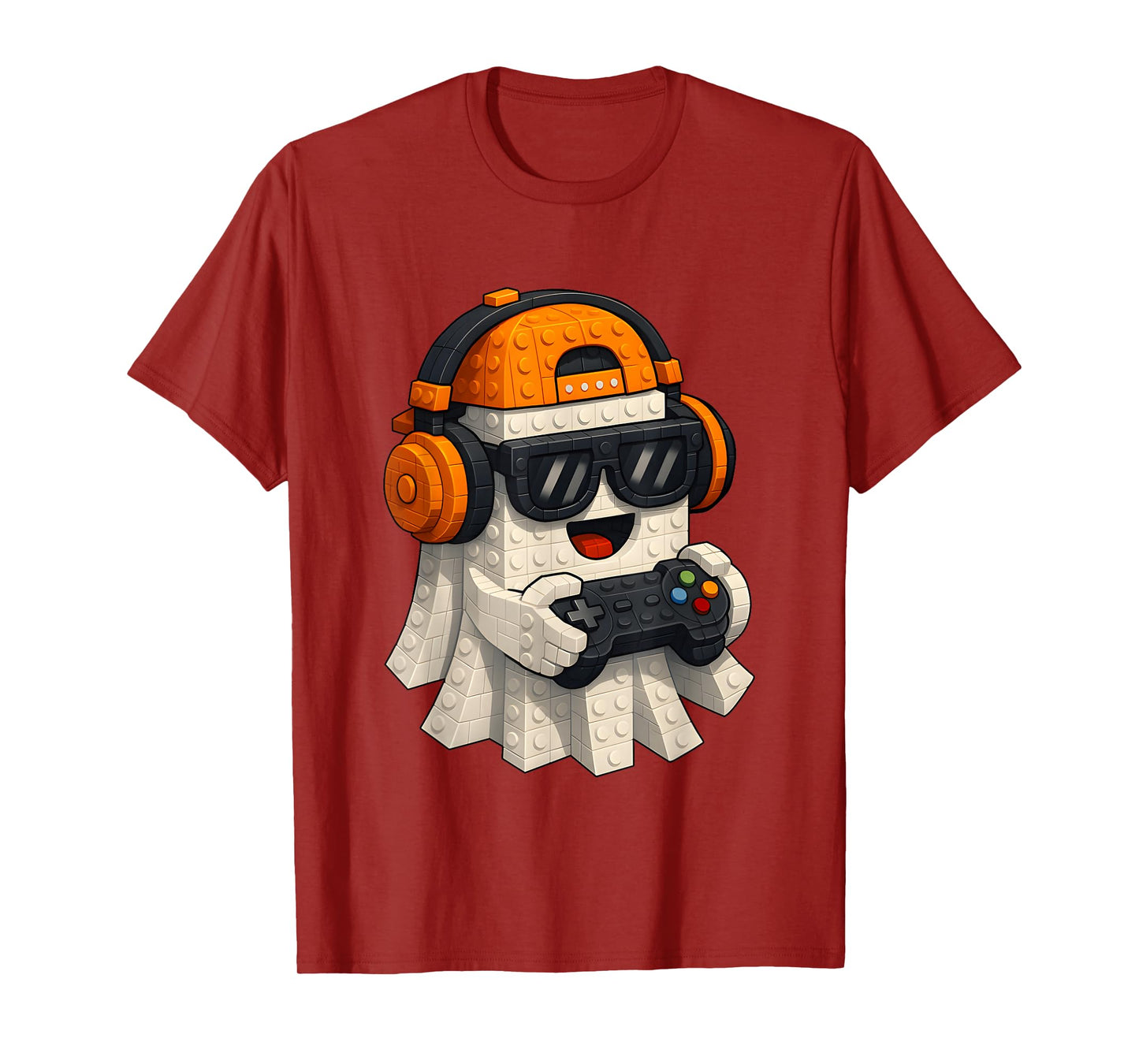 Building Brick Boo Gaming Halloween Costumes Kids Boys T-Shirt