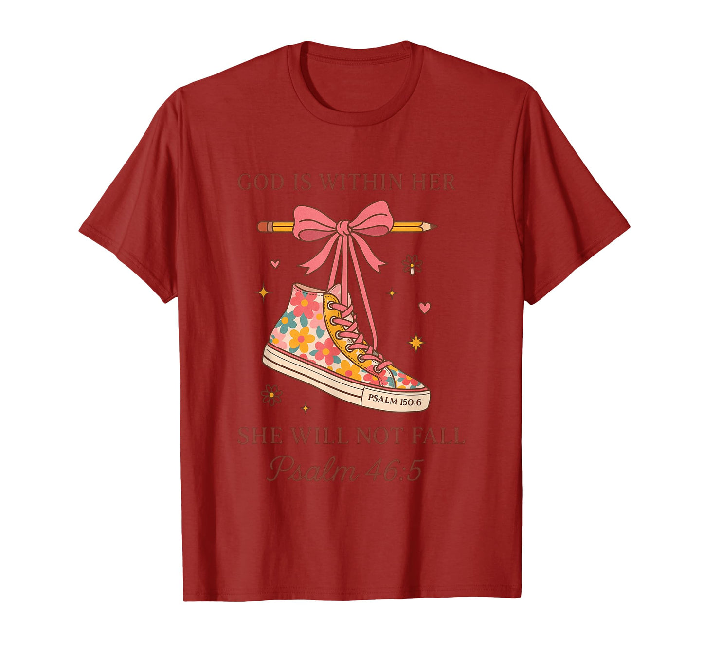 God is Within Her She Will Not Fall Psalm 46:5 T-Shirt