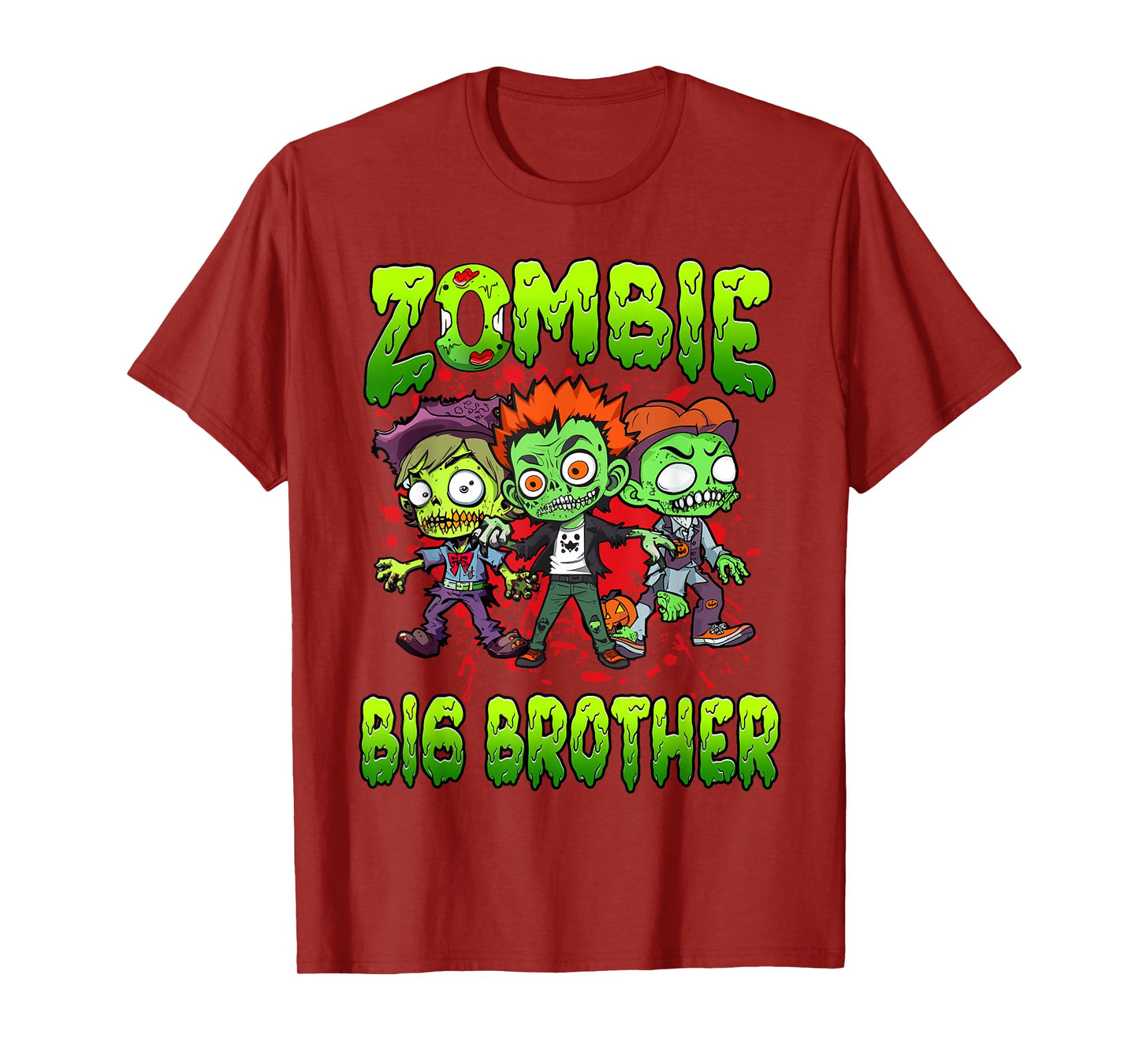 Zombie Big Brother Halloween Costume Family Matching T-Shirt