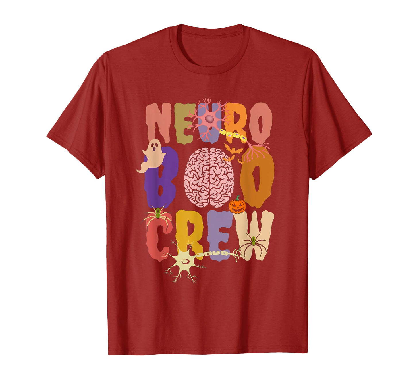 Neuro Boo Crew Halloween Anatomical Brain Anatomy Neurology T-Shirt