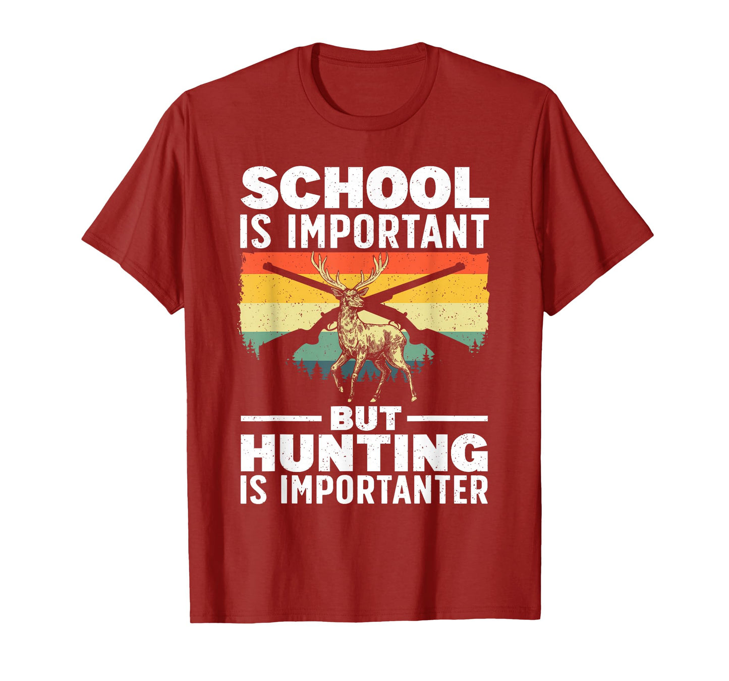 Deer Hunting Art for Kids Boys Wildlife Hunter Deer Hunting T-Shirt