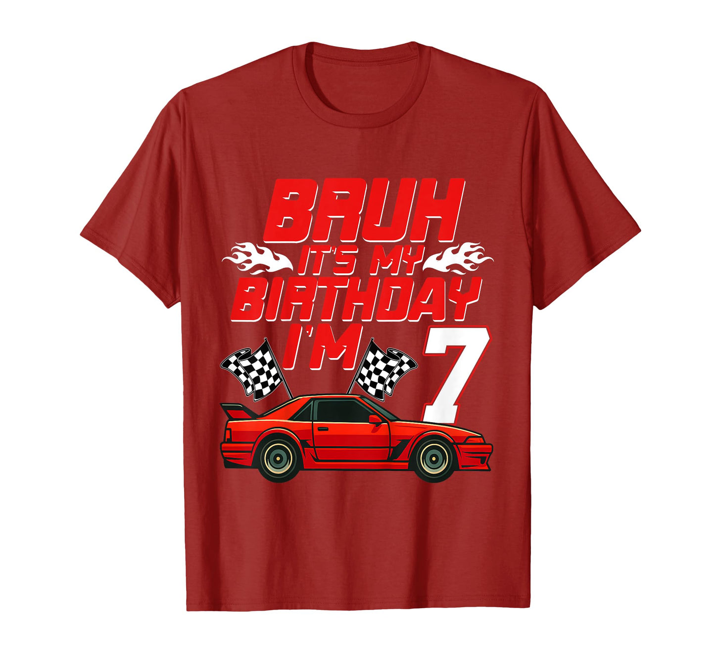 It's My 7th Birthday Boy Race Car Racing 7 Years Old T-Shirt