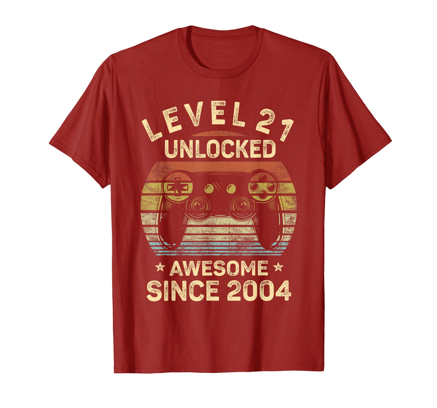 Level 21 Unlocked 21st Birthday 21 Year Old Gifts Gamer Bday T-Shirt
