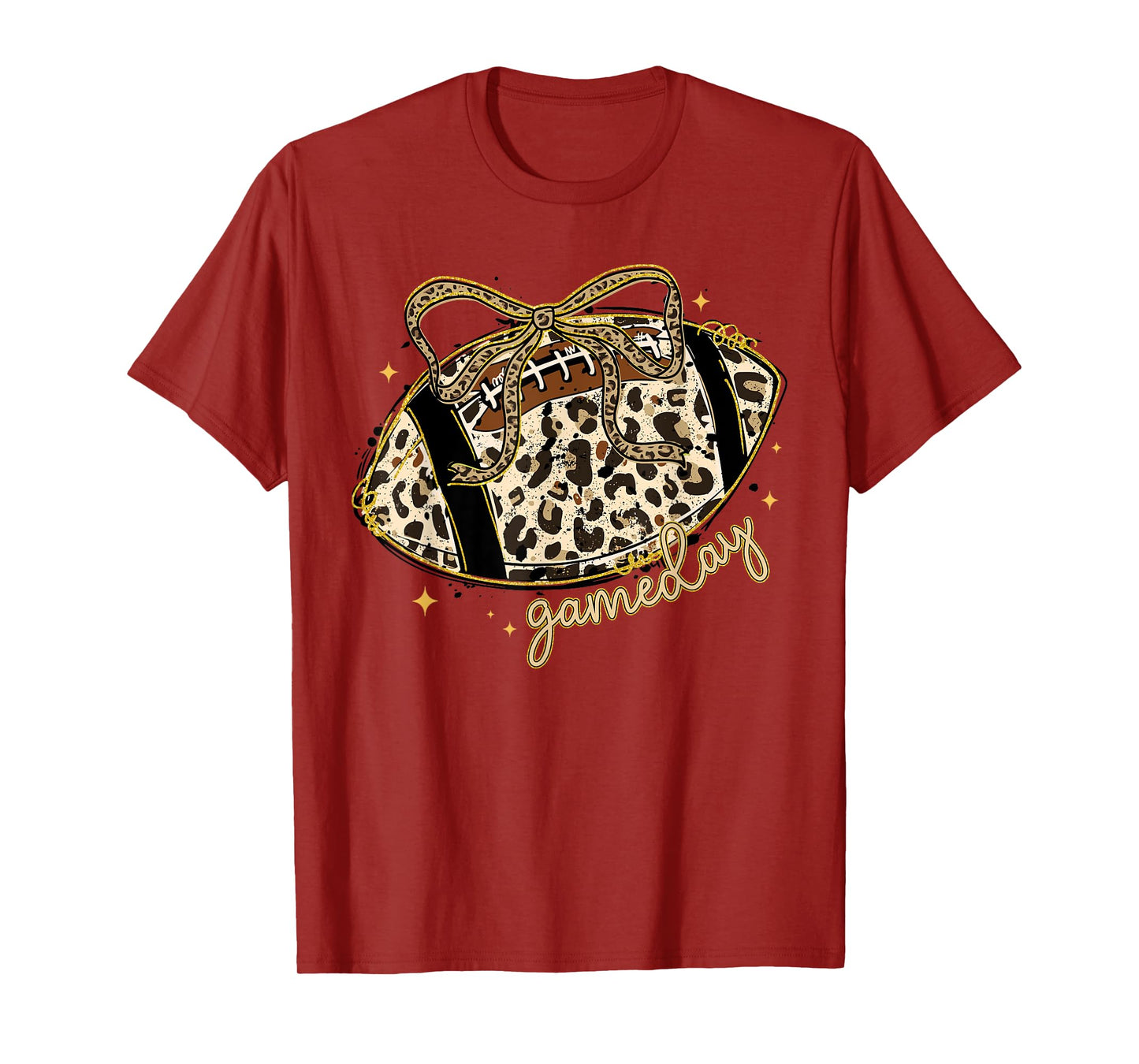 Camo Football Game Day Preppy Coquette Football Mom Women T-Shirt