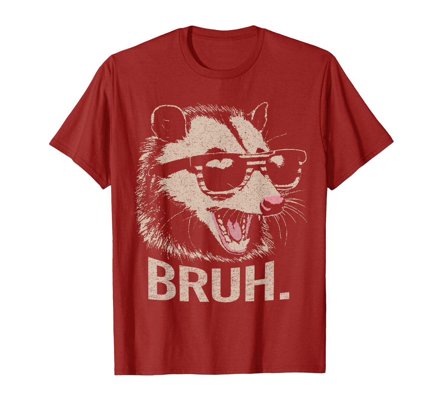 Bruh Opossum Funny Sunglasses Possum Lover Teens Slang Meme T-Shirt