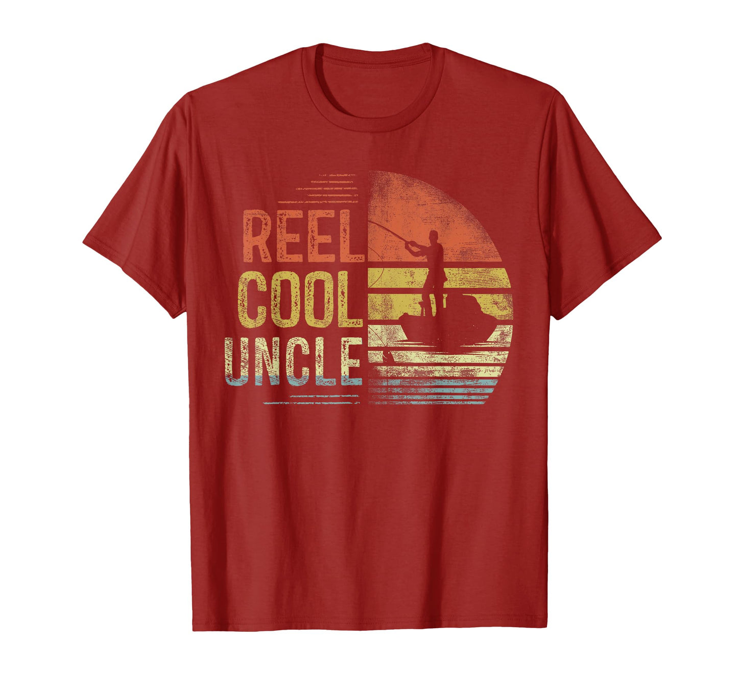 Reel Cool Uncle Fishing Gifts Uncle Birthday Vintage T-Shirt