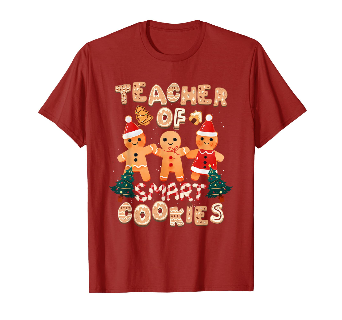 Christmas Teacher Cute Gingerbread Cookies Funny Holiday Men Women Kids T-Shirt