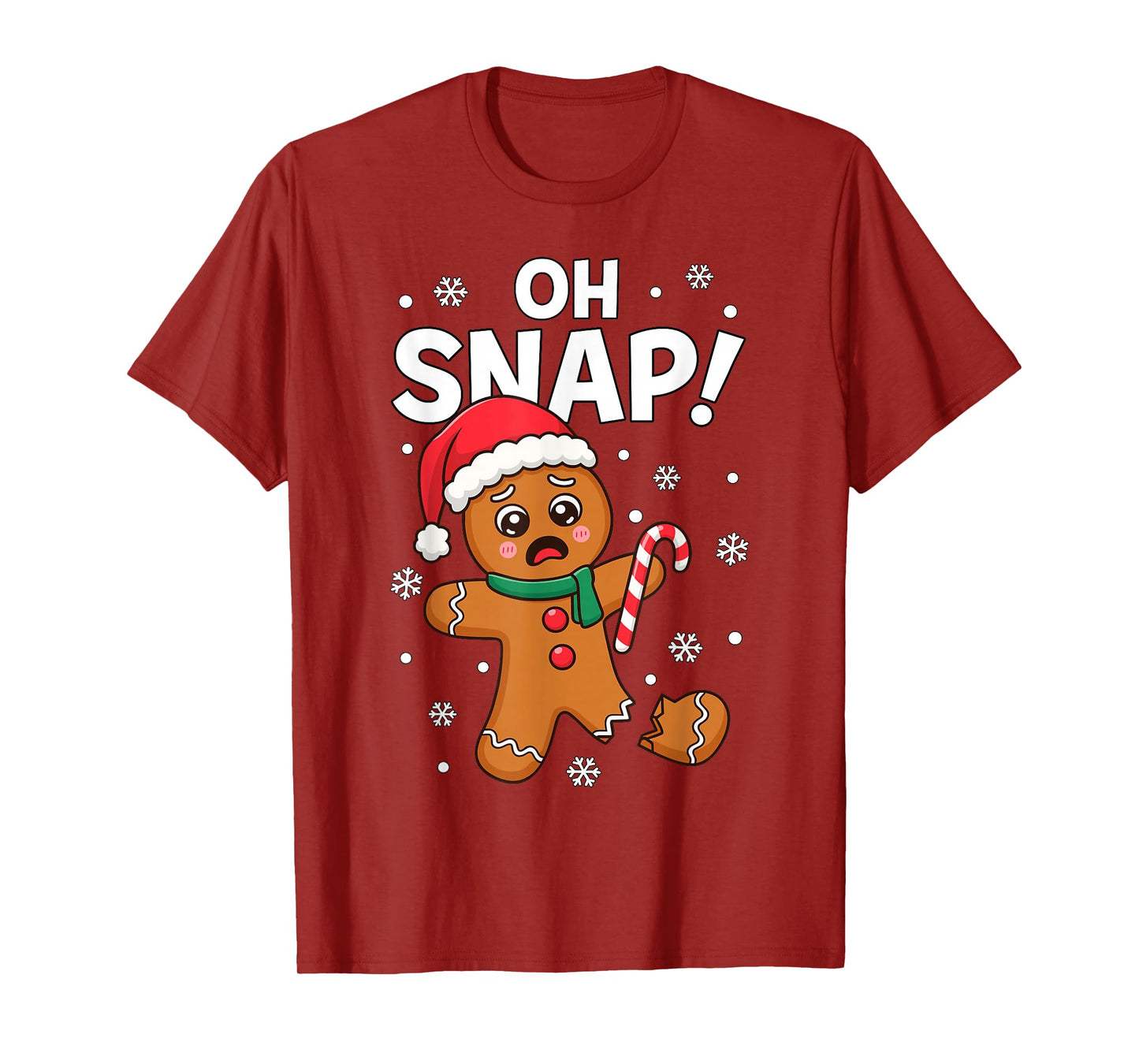 Oh Snap Gingerbread Man for Adult Kids Men Women Christmas T-Shirt