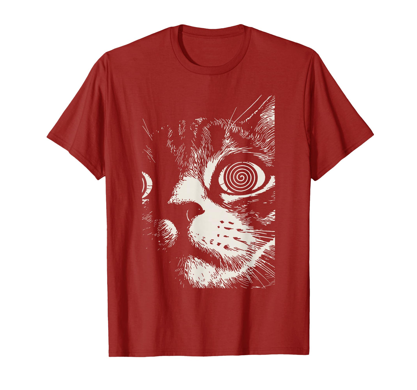 Hypnotic Cat Spiral Eyes Trippy Psychedelic Cat T-Shirt