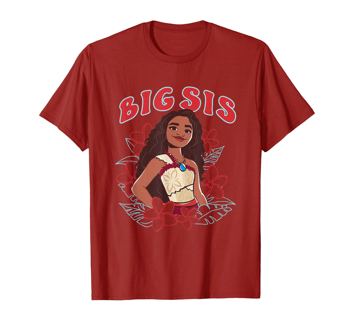Disney Moana 2 Big Sis Oceania Floral Princess T-Shirt