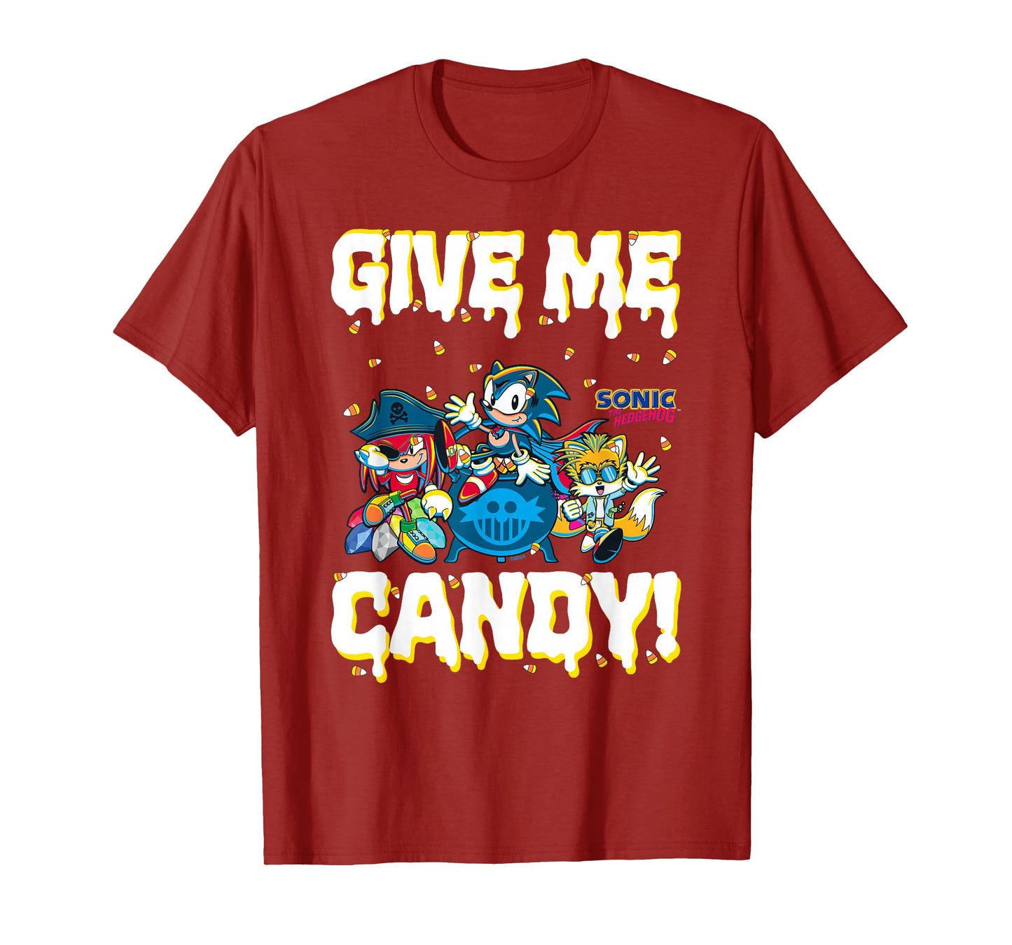 Sonic The Hedgehog Halloween Give Me Candy Costumed Pals T-Shirt