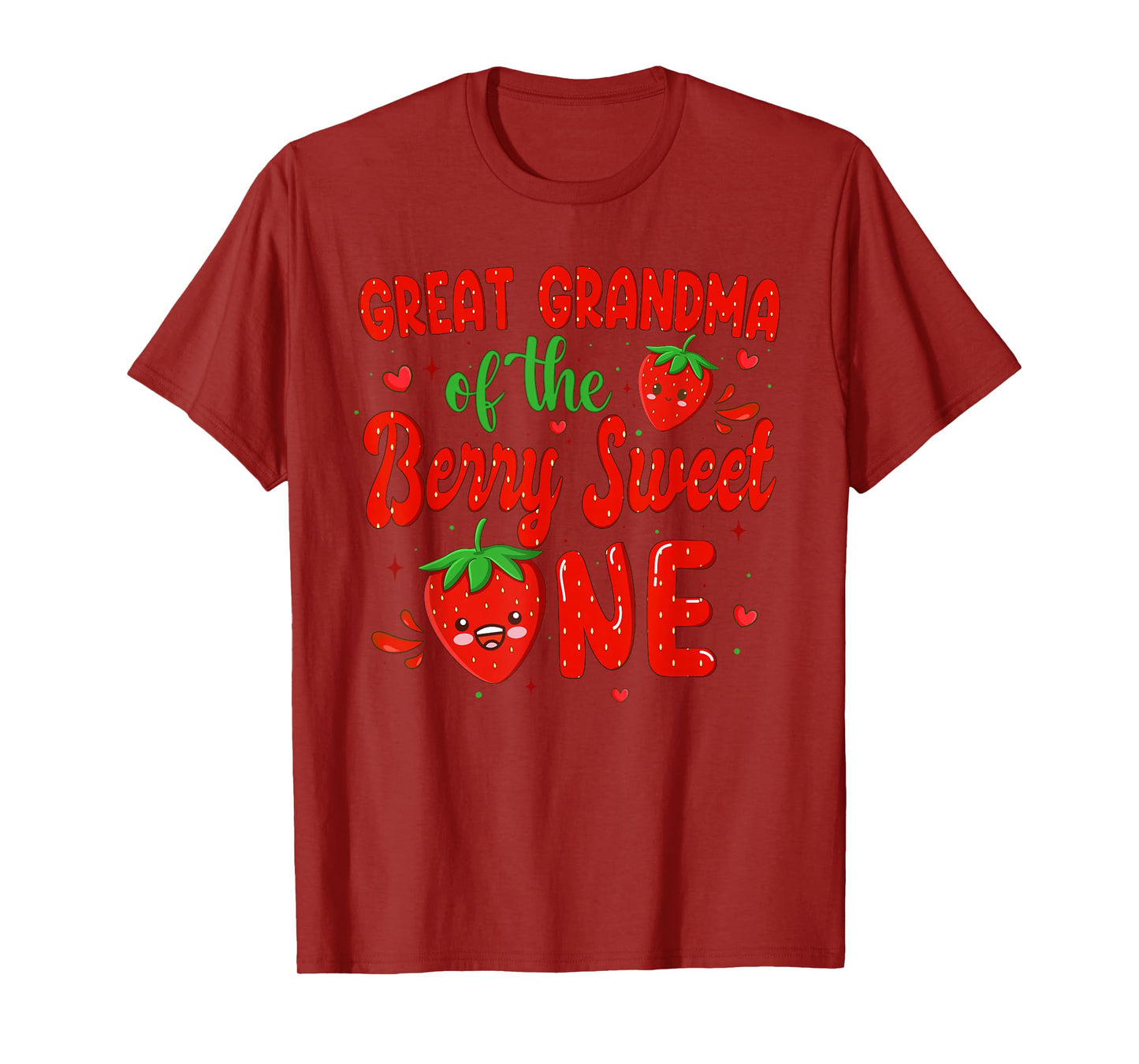Great Grandma Of The Berry Sweet One 1St Birthday Strawberry T-Shirt