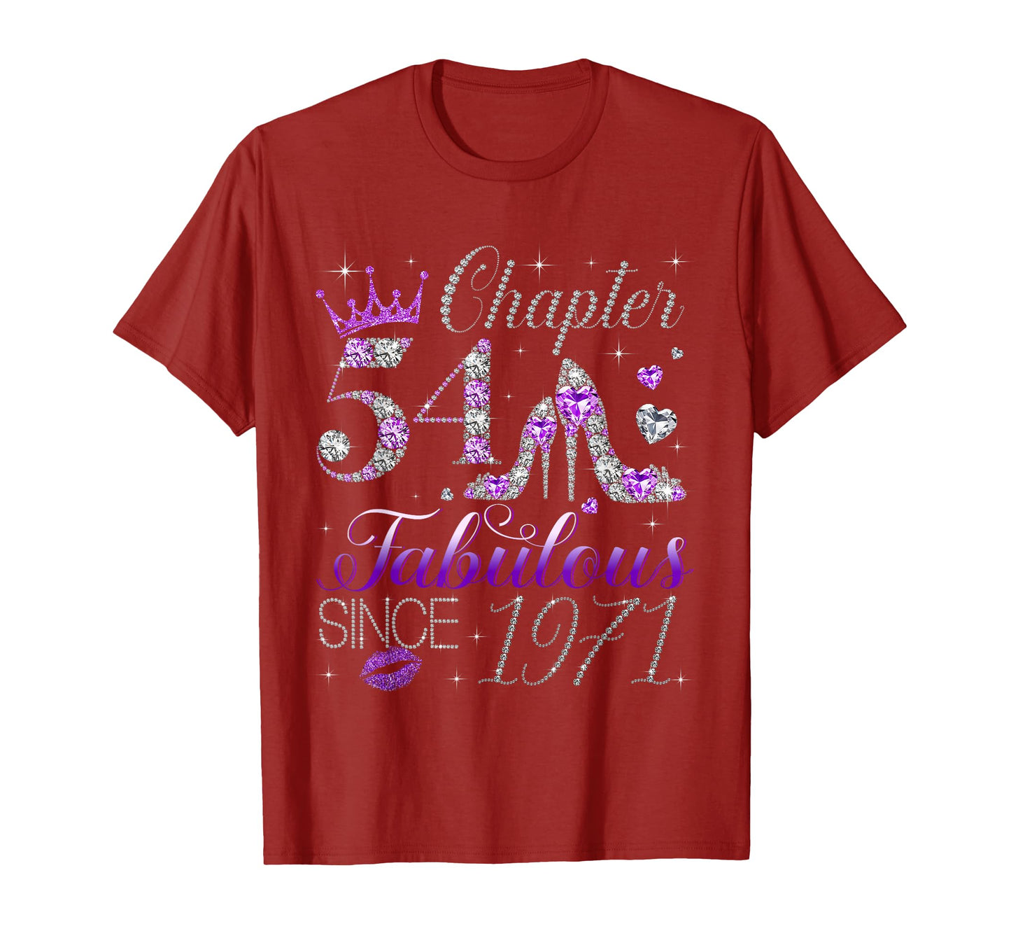 Chapter 54 Fabulous Since 1971 54th Birthday Women Girls T-Shirt