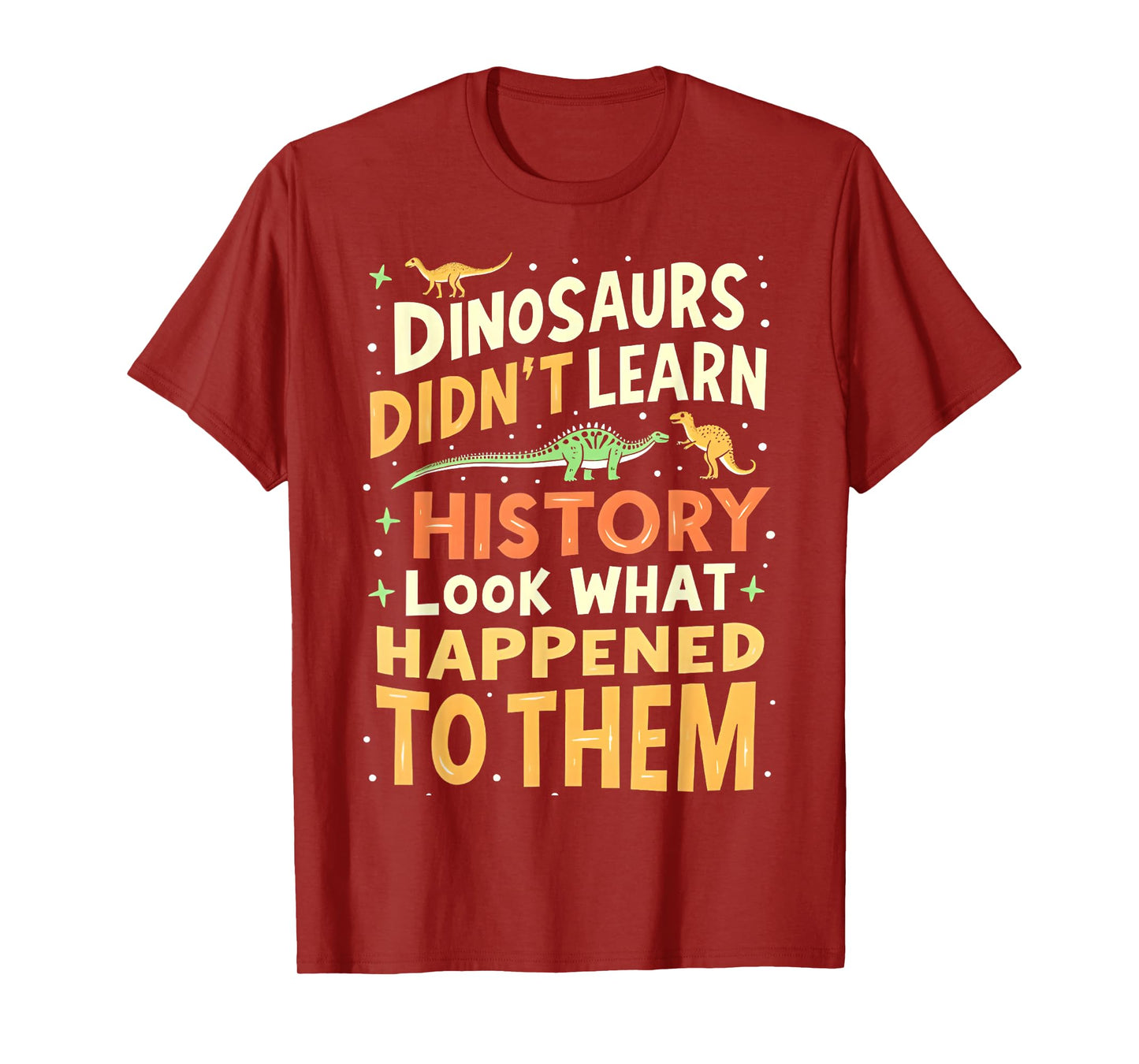 Back to School Funny Dinosaur Social Studies Teacher Student T-Shirt