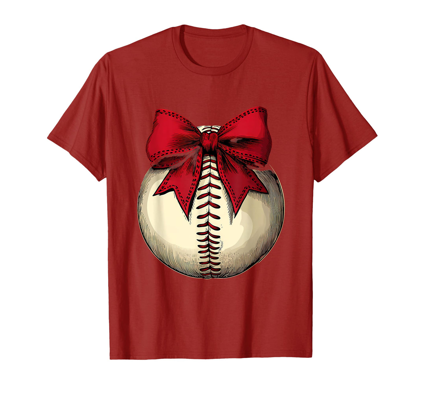 Baseball Coquette Bow Cute Baseball Player T-Shirt
