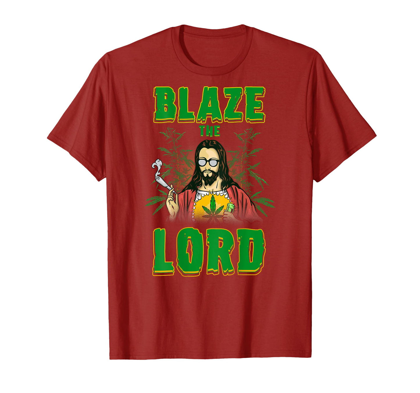 CBD Cannabis Jesus Shirt Blaze The Lord Funny AF 420 Weed