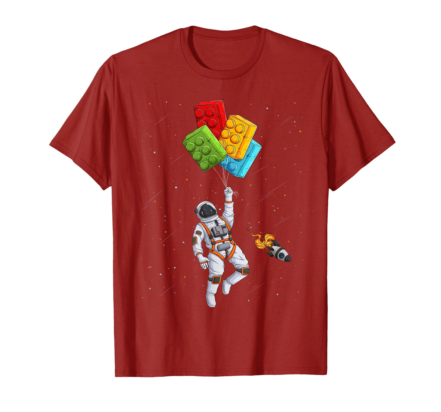 Space Astronaut Master Builder funny Building Blocks Bricks T-Shirt