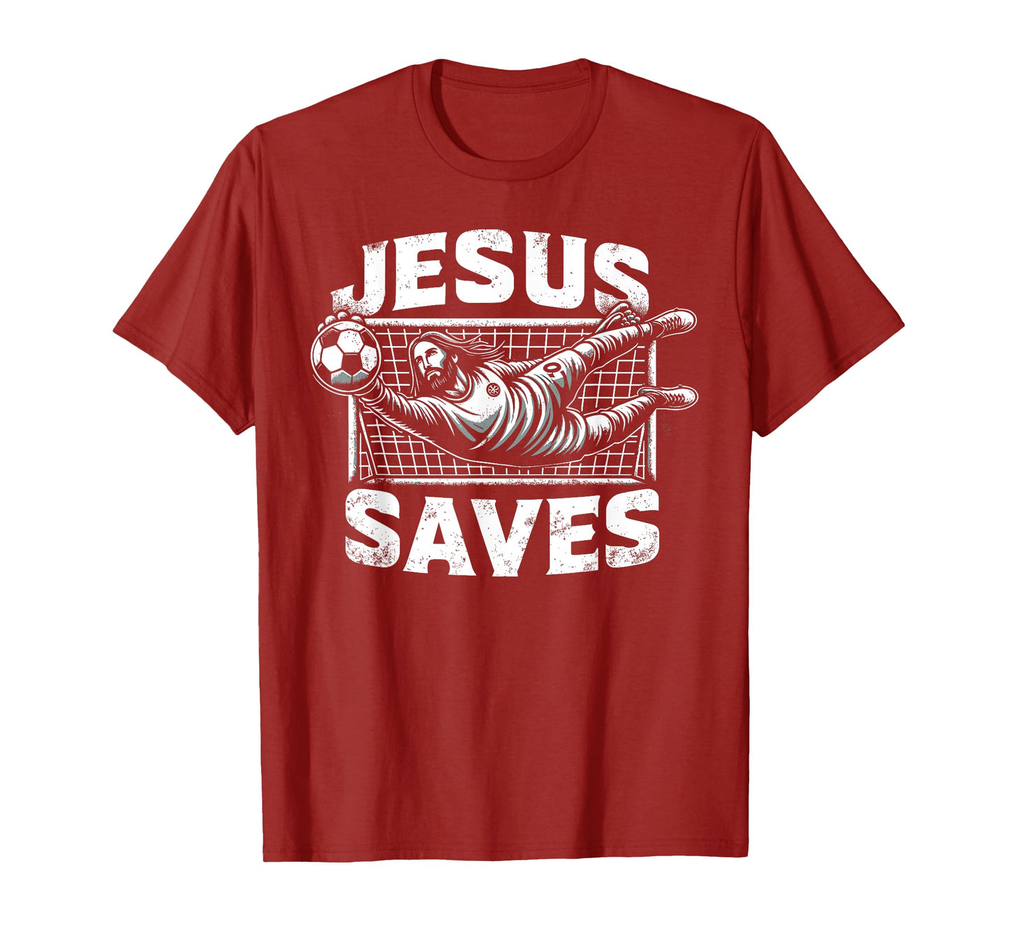 Vintage Jesus Saves Soccer Goalie T-Shirt