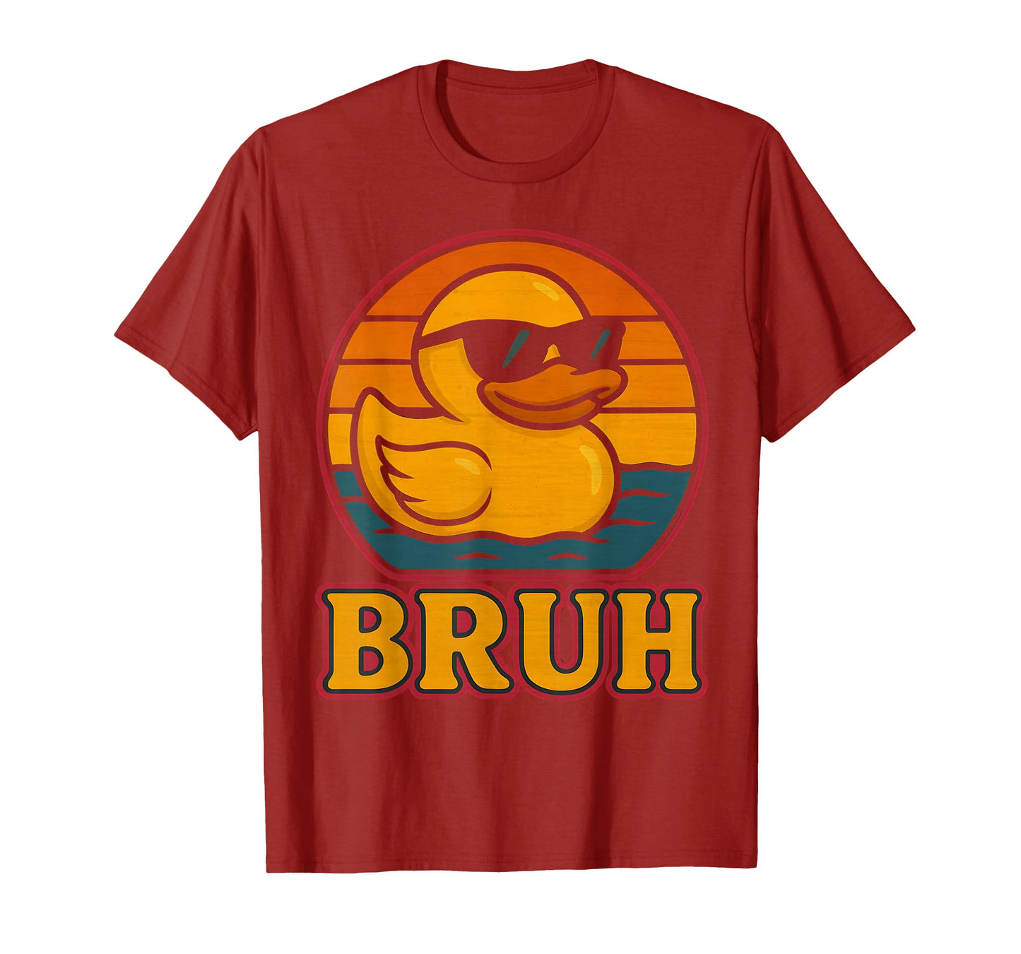 Bruh Duck Rubber Duck Vintage Rubber Duckie Party Boys Retro T-Shirt