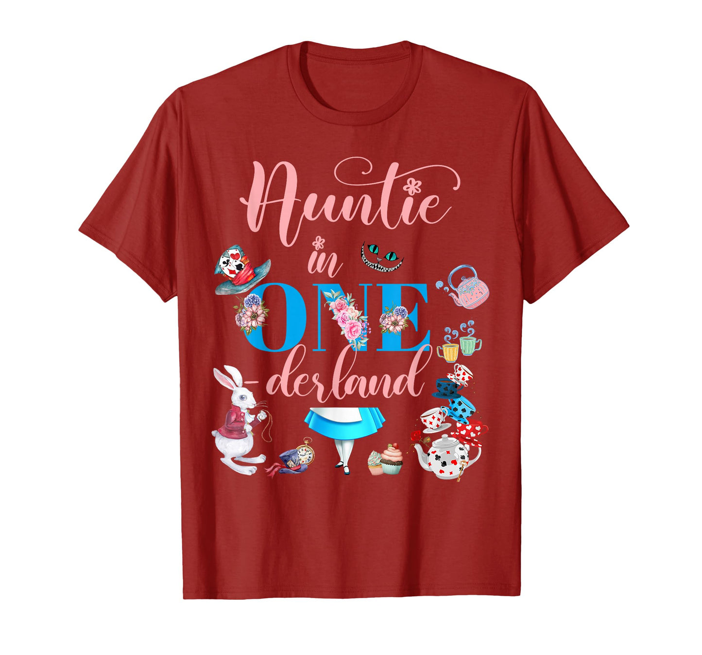 Alice in ONEderland Family Auntie Of The Birthday Girl T-Shirt