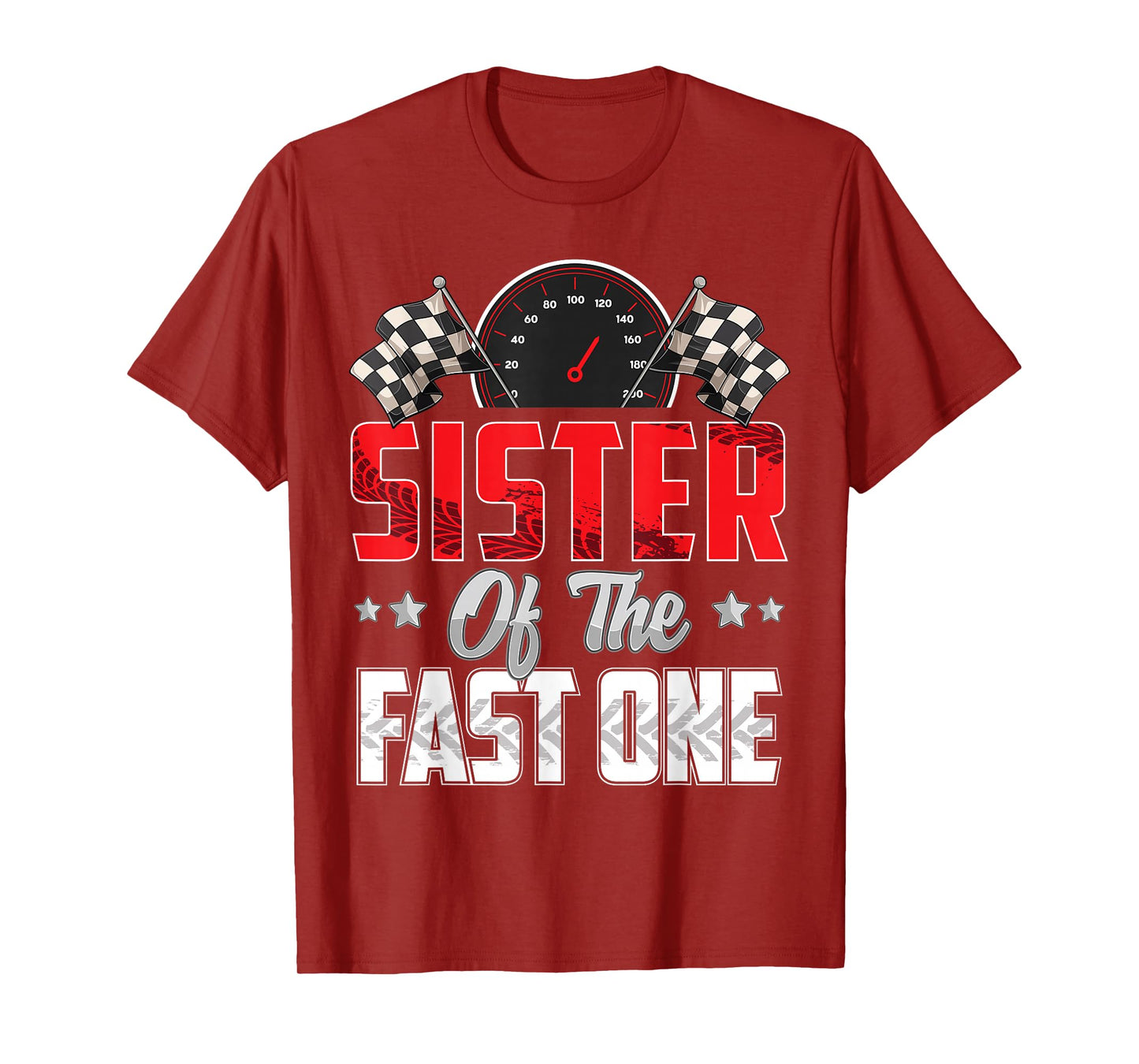 1 year old racing car fast one birthday 1st Family Sister T-Shirt