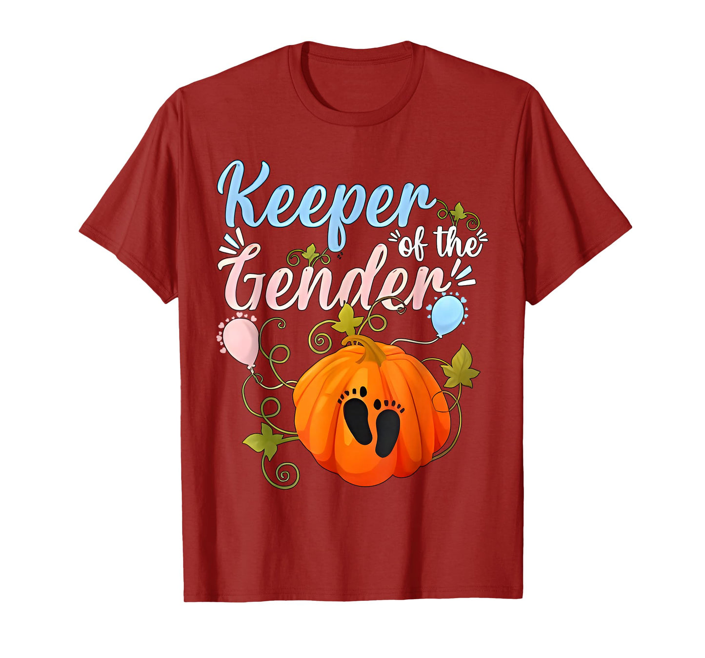 Keeper Of The Gender Reveal Baby Halloween Pregnancy Pumpkin T-Shirt