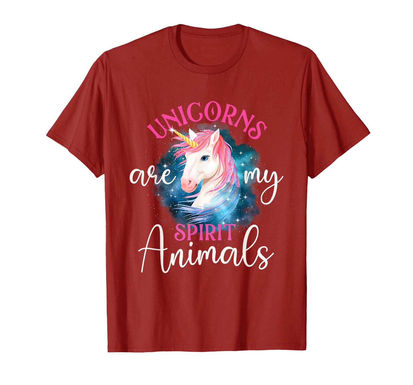 Unicorns Are My Spirit Animals - Rainbow Unicorn T-Shirt