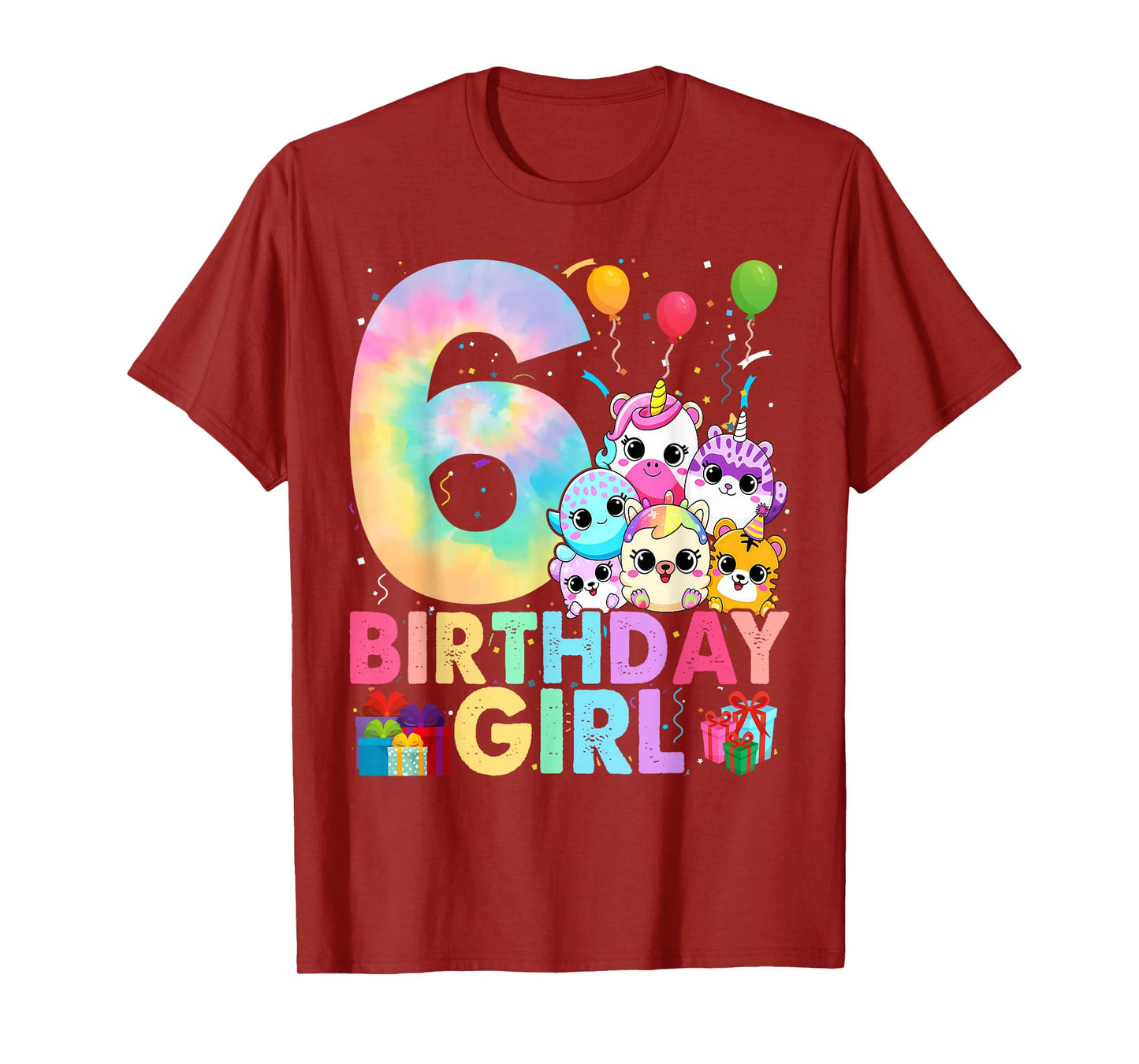 Birthday Girl 6th Birthday Squish Squad Mallow T-Shirt