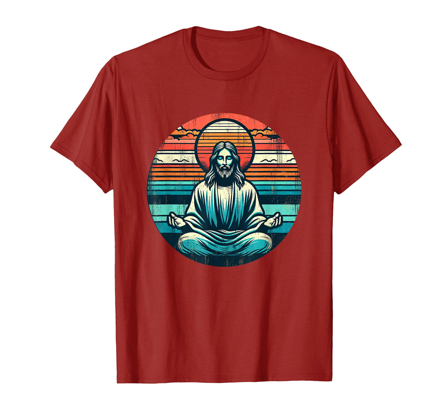 Meditating Jesus Vintage Inspiring Empowering Spirituality T-Shirt