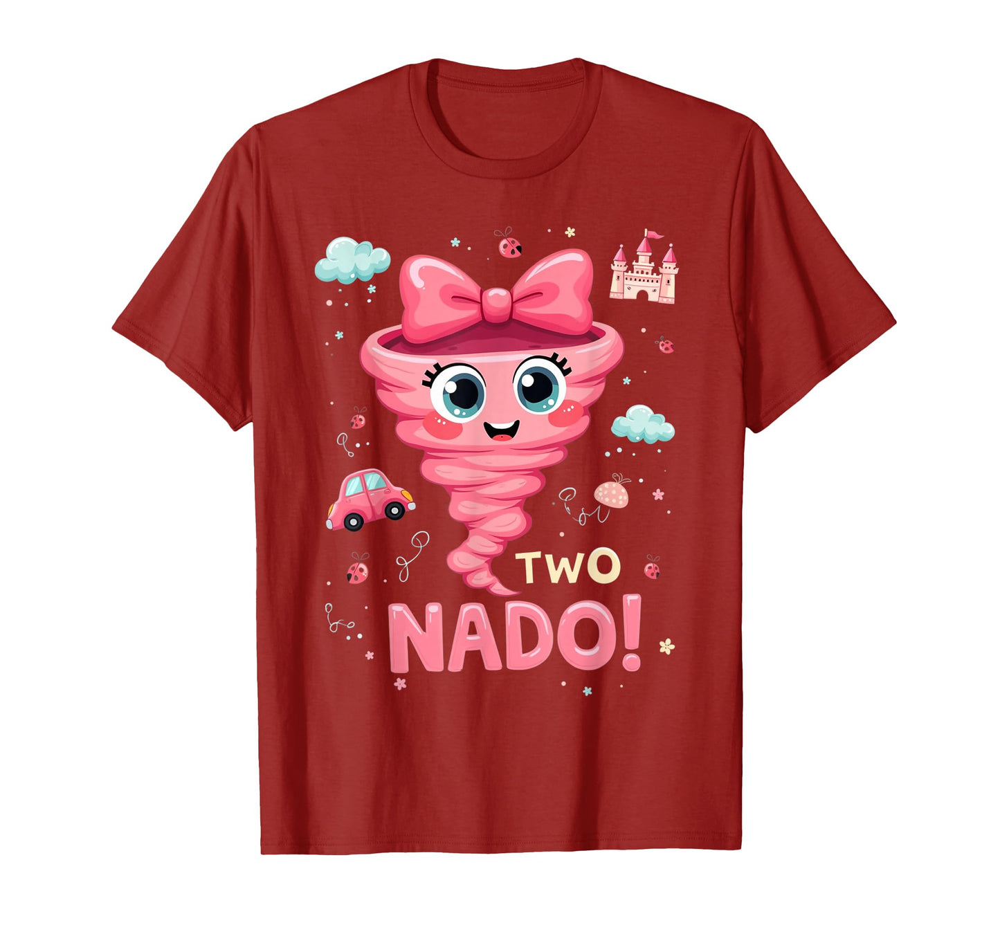 Tornado Two-Nado 2nd Birthday Party for 2 Years Old Girls T-Shirt