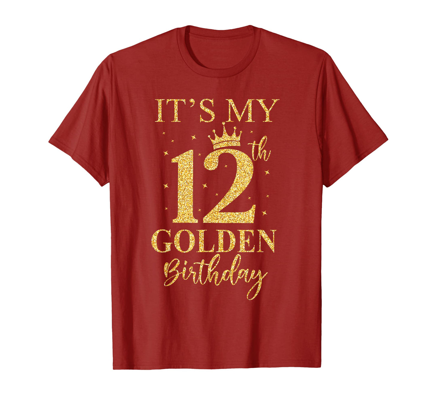 It's My 12th Golden Birthday 12 Year Old Bday Kids Born 2014 T-Shirt