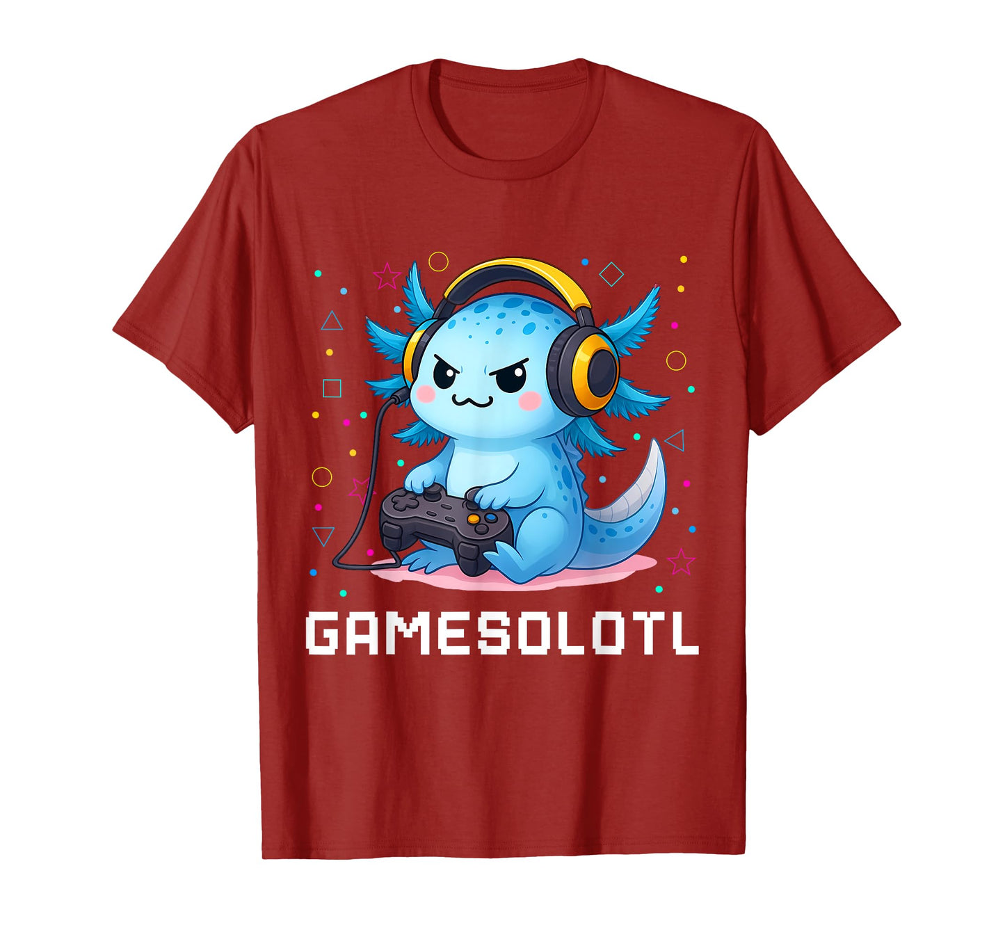 Gamesolotl Axolotl Fish Gamer Funny Gaming for Boys Kids T-Shirt