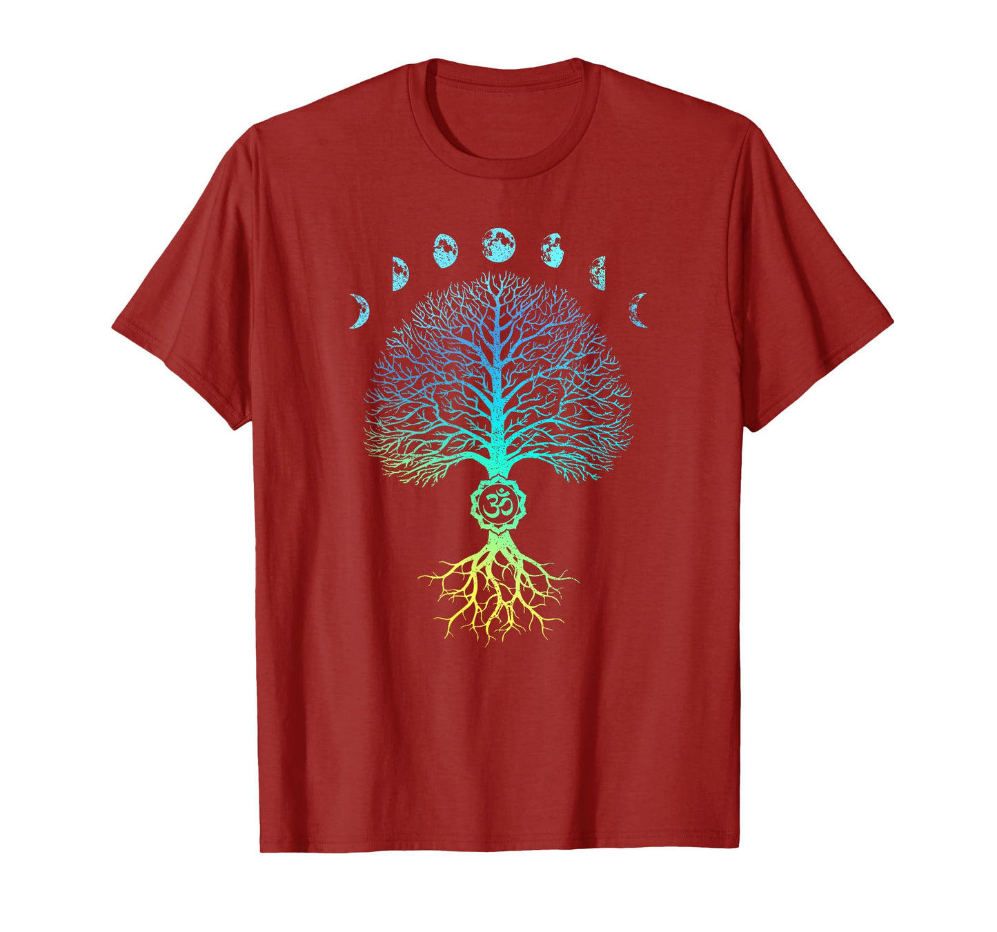 Tree of Life Phases of the Moon Om Chakra Yoga Gift T-Shirt