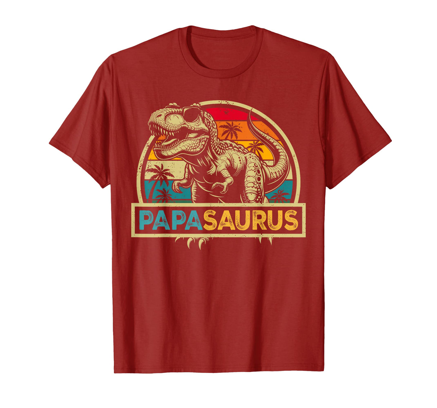 Papasaurus T Rex Dinosaur Papa Saurus Family Matching T-Shirt