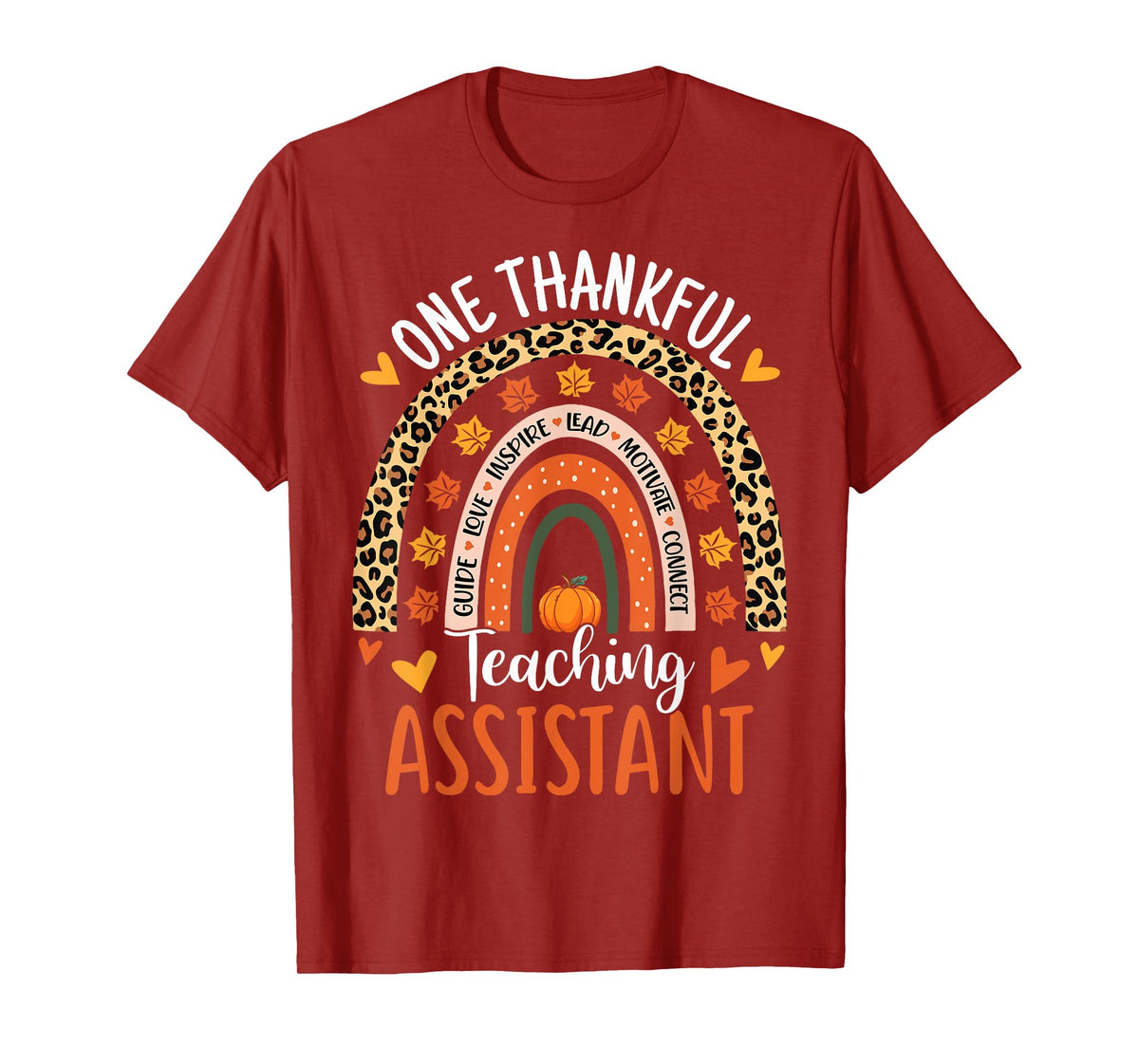 One Thankful Teaching Assistant Thanksgiving Teacher Aide T-Shirt