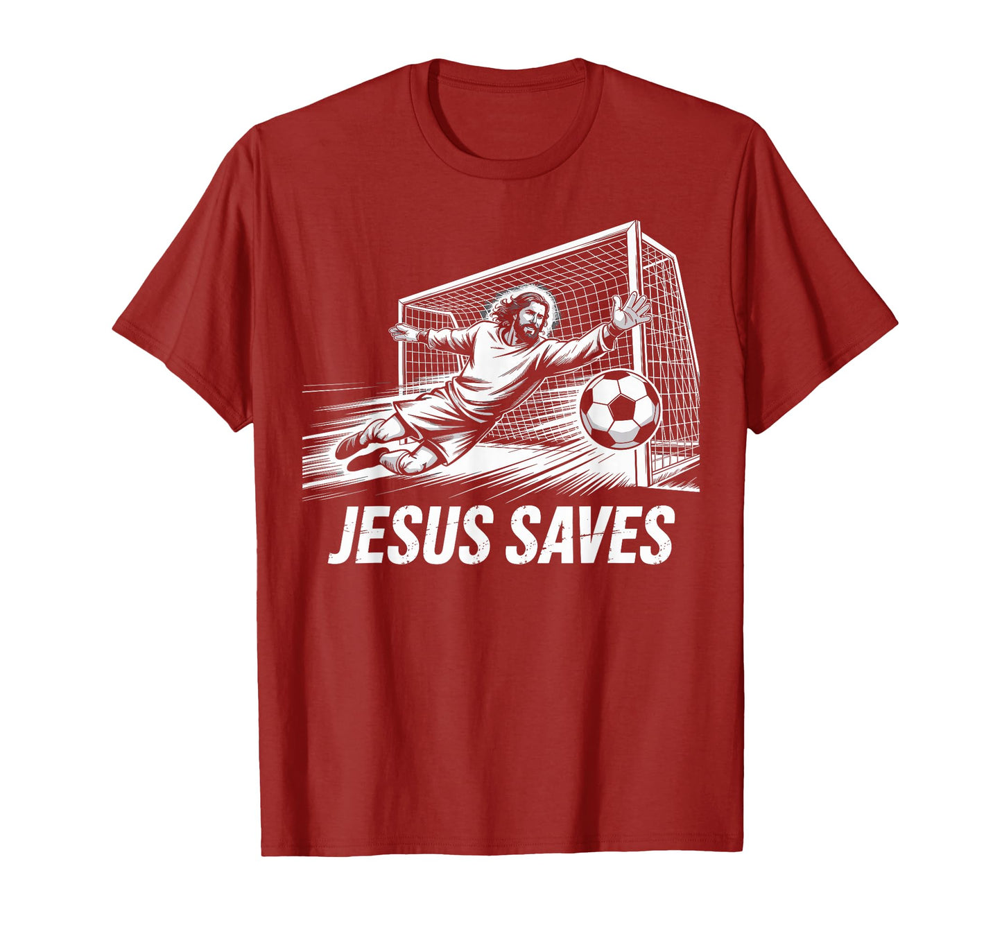 Soccer Goalie Goalkeeper Jesus Saves Christian Soccer Player T-Shirt