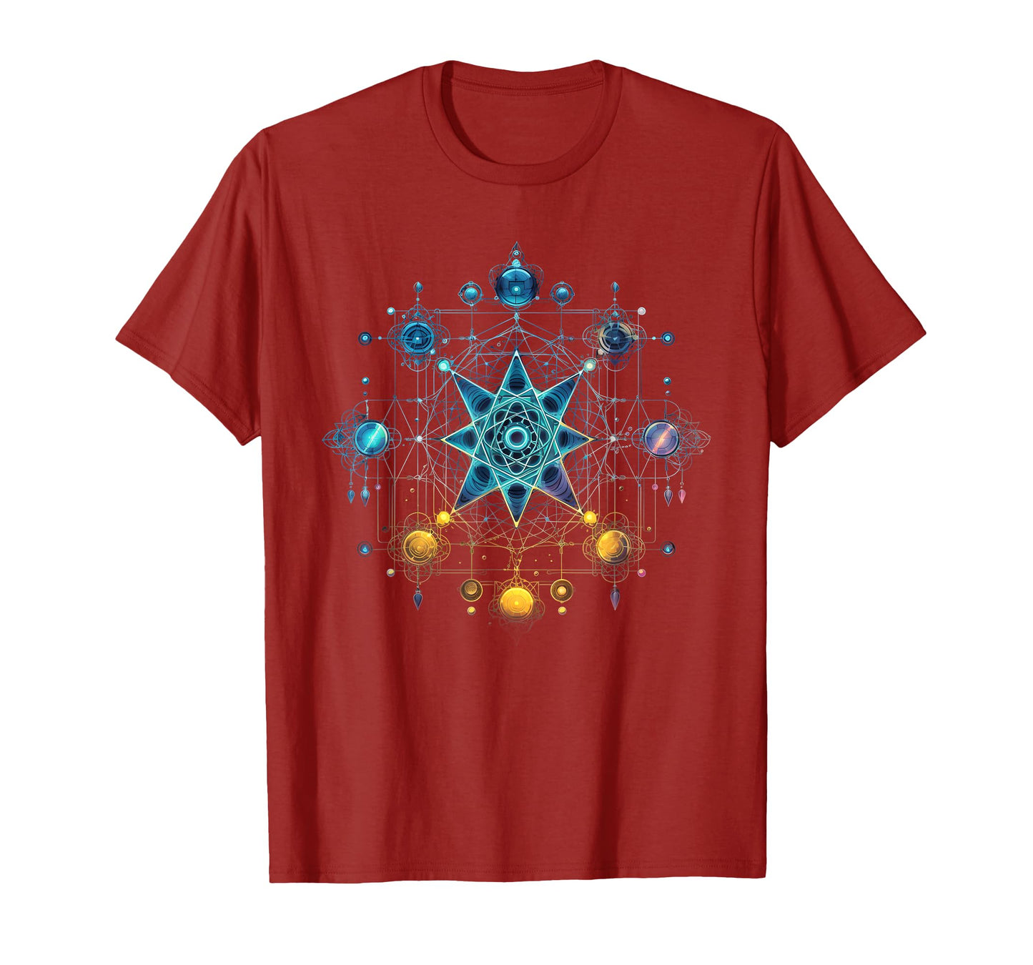 Sacred Geometry Flower of Life Metatron's Cube T-Shirt