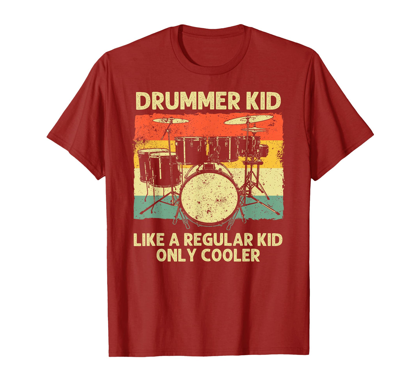 Drumming Art For Boys Girls Kids Drumline Drum Set Drummer T-Shirt