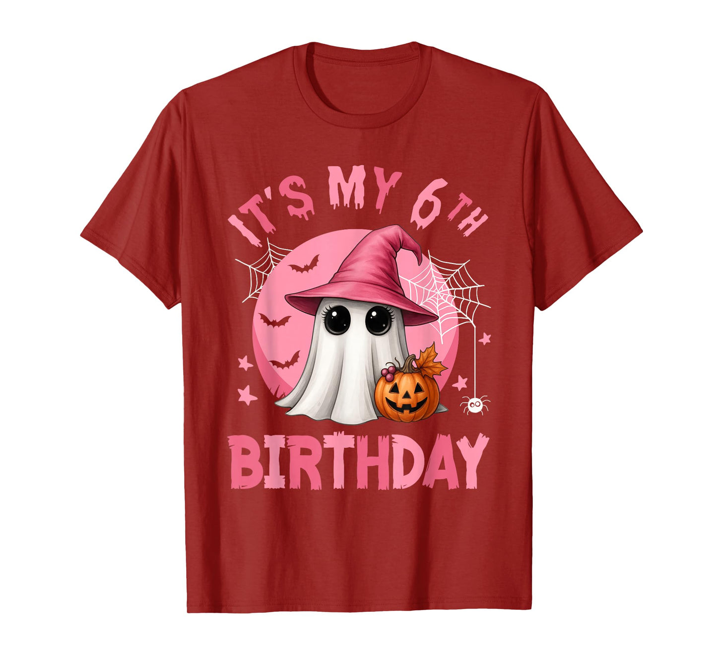 It's My 6th Birthday Ghoul Cute Ghost I'm 6 Years Old Kids T-Shirt