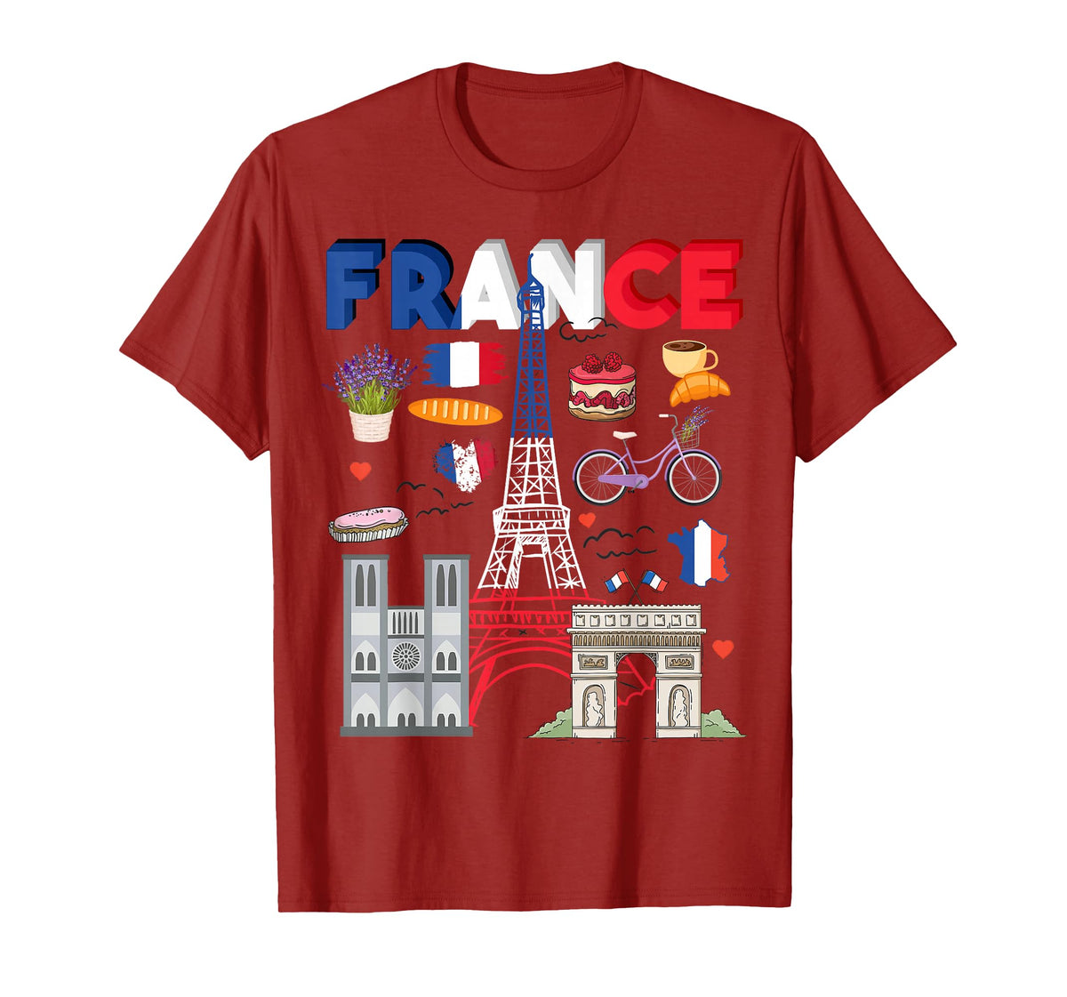 France Flag Outfit Idea For Kids French Flag & Lavender T-Shirt