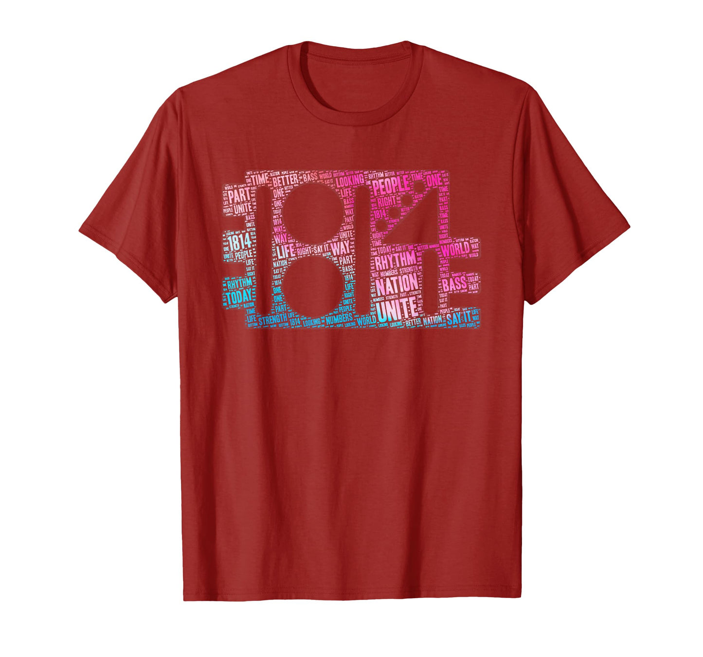 Rhythm Vintage Nation 1814 Aesthetic Typography Desi Tie Dye T-Shirt