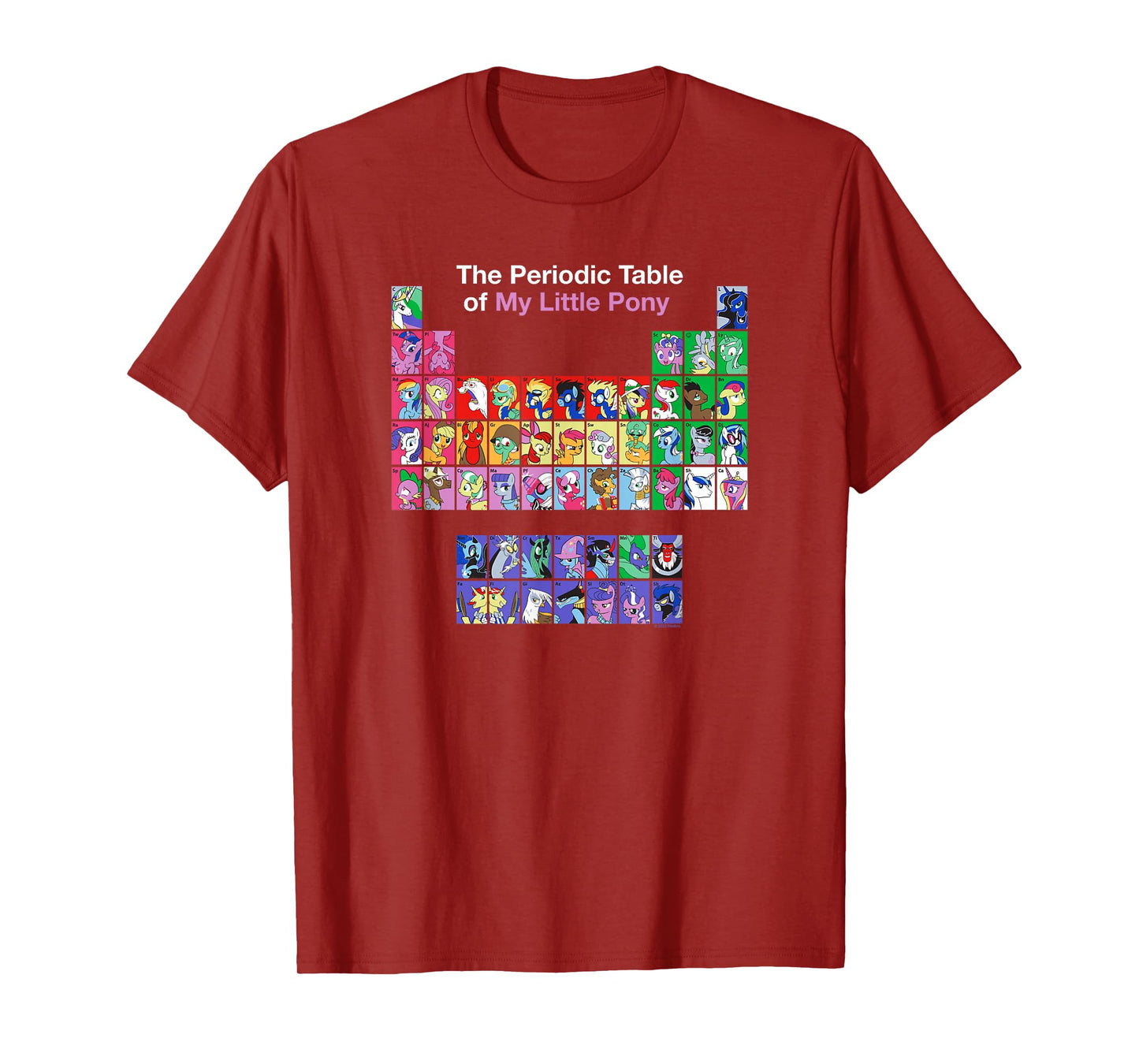 My Little Pony: Friendship Is Magic Periodic Table Retro T-Shirt