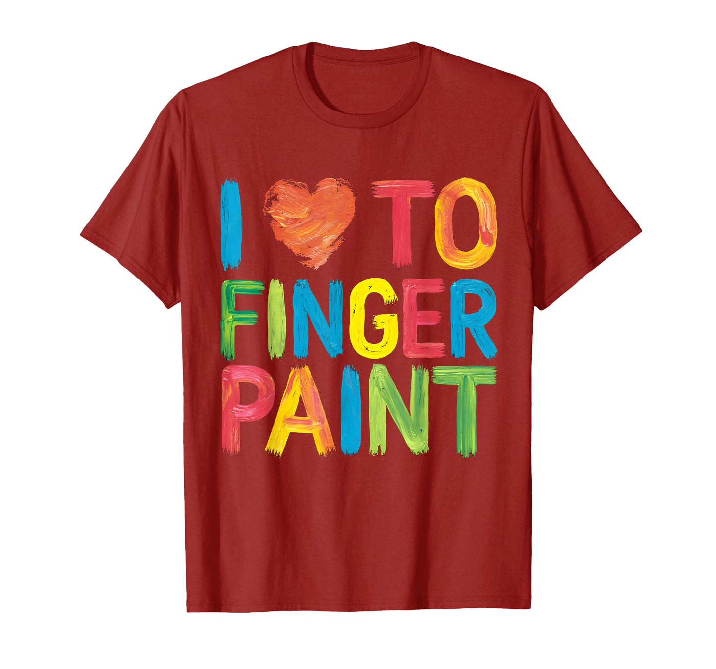 I Heart Love To Finger Paint Cute Couple Valentine T-Shirt