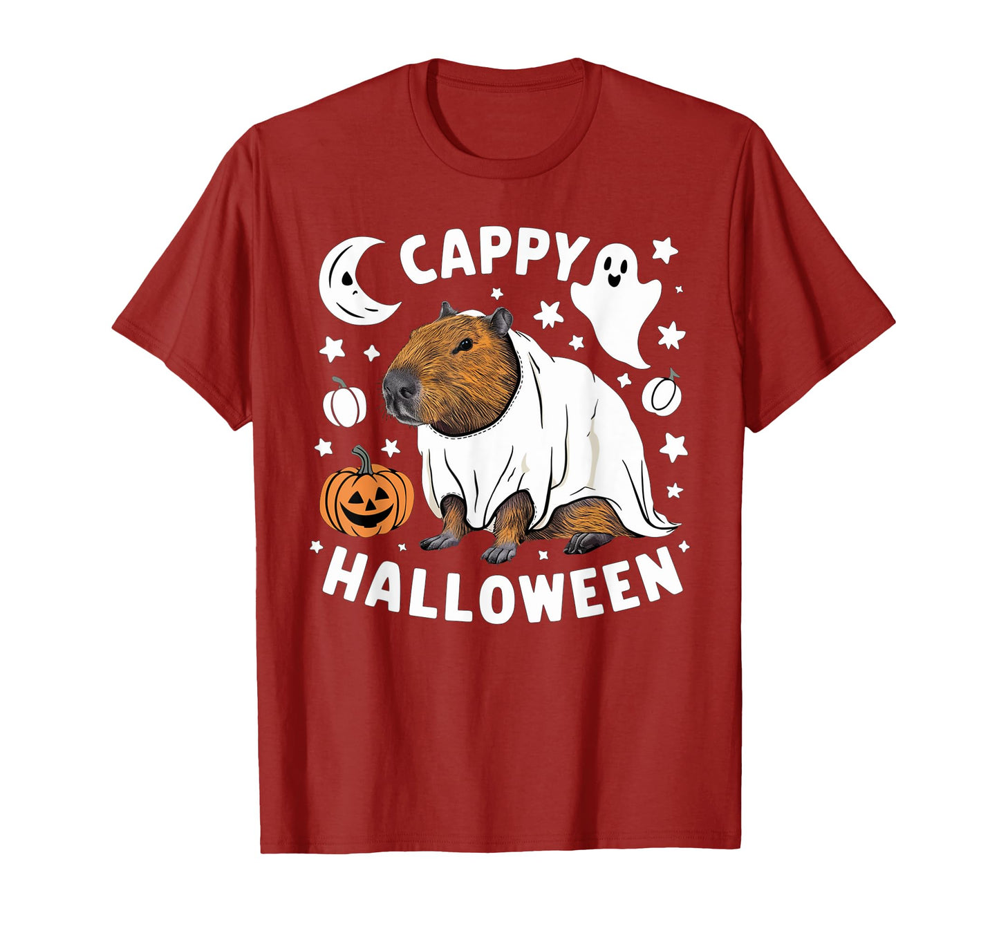 Cappy Halloween - Cute Capybara Ghost Costume T-Shirt