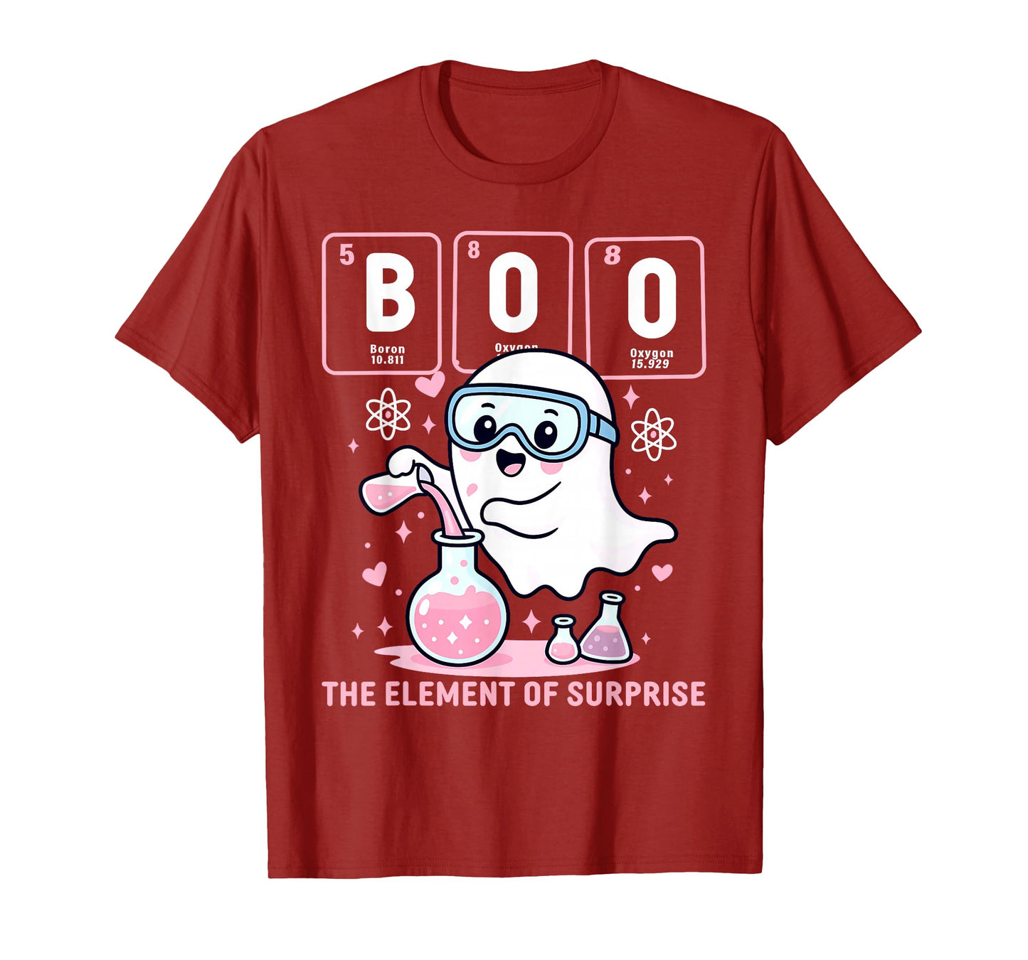 Chemistry Boo The Element of Surprise Halloween Men Women T-Shirt